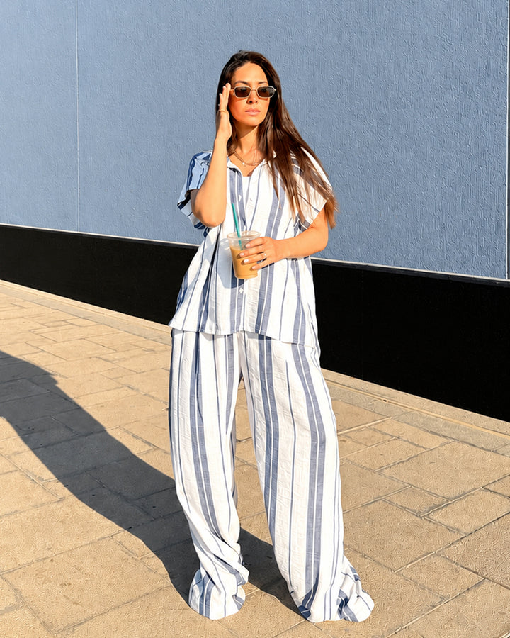Stripe Linen Set