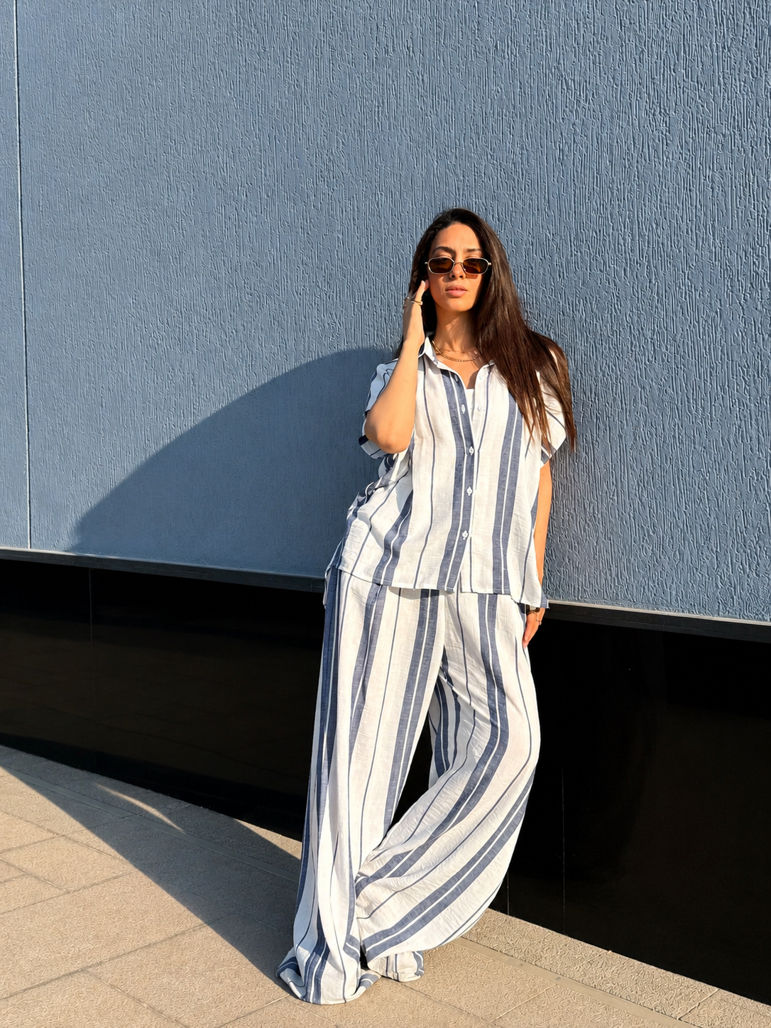 Stripe Linen Set