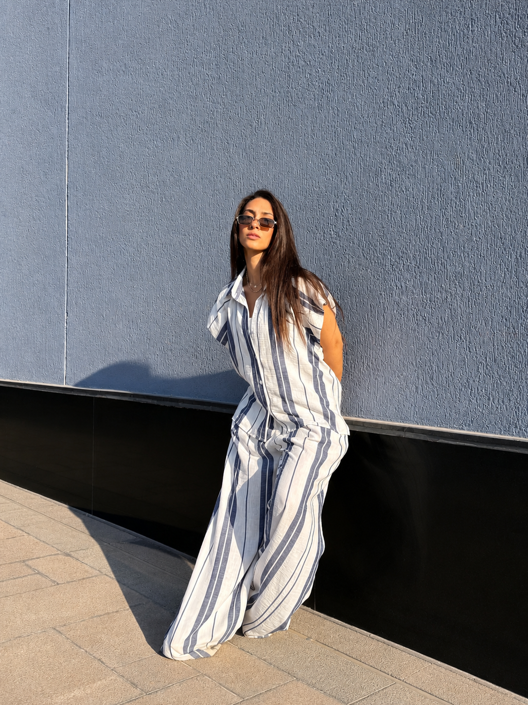 Stripe Linen Set