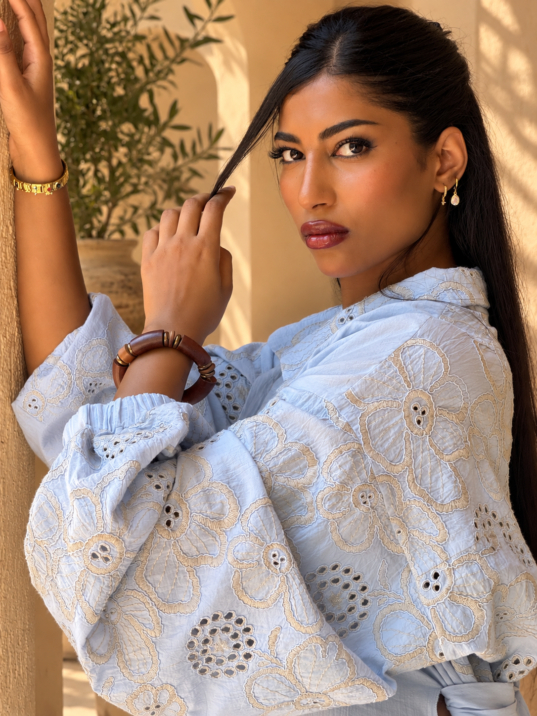 Sky Bloom Shirtdress