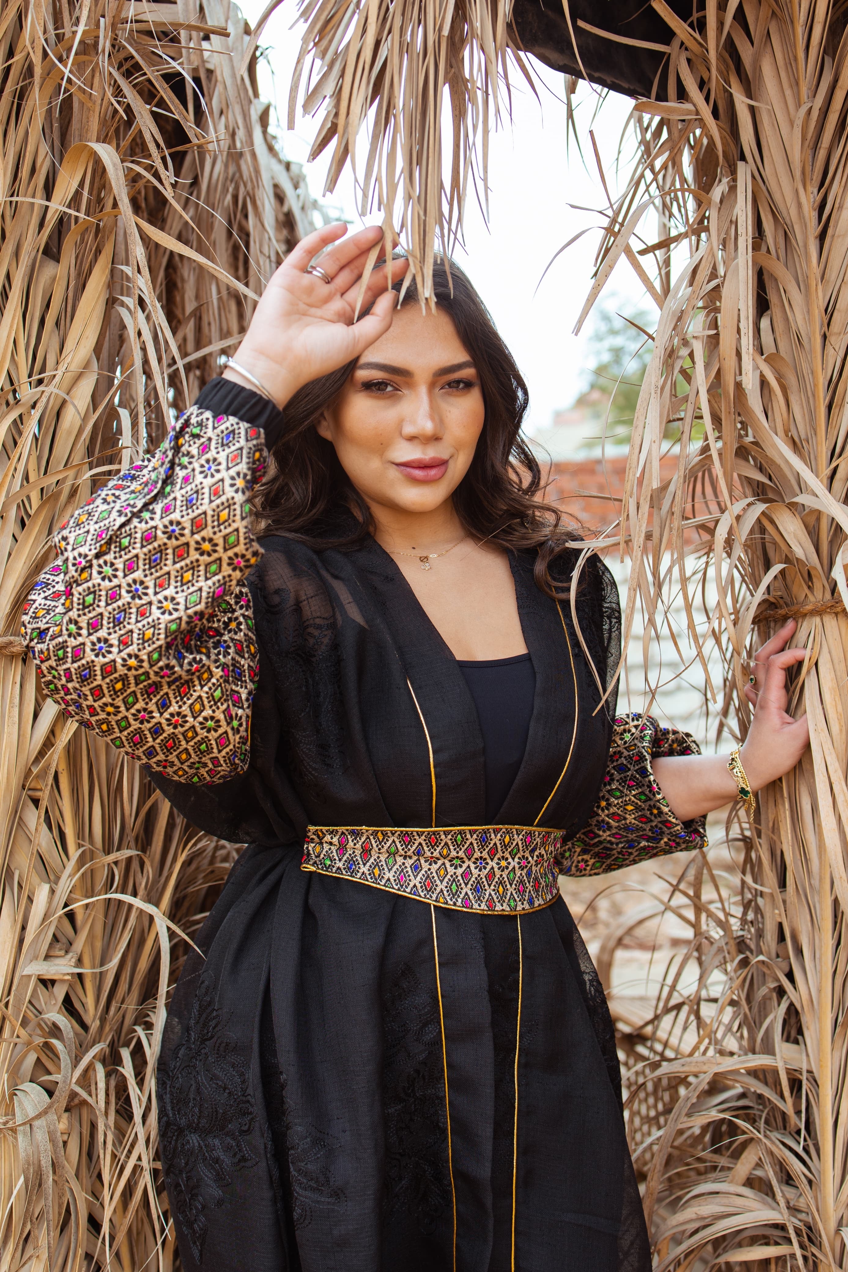 Black Embroidery Abaya