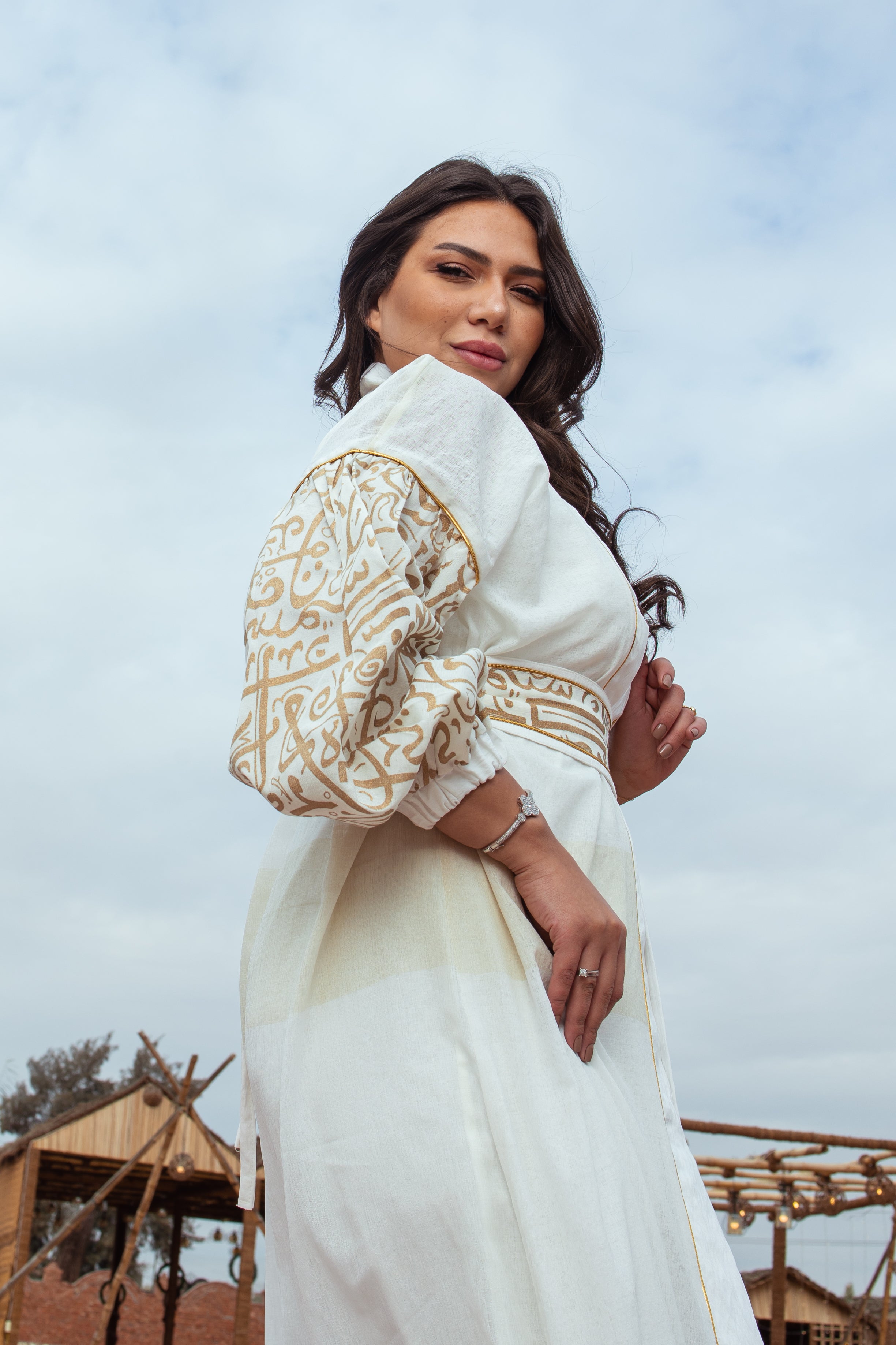 Ivory Gold kaftan