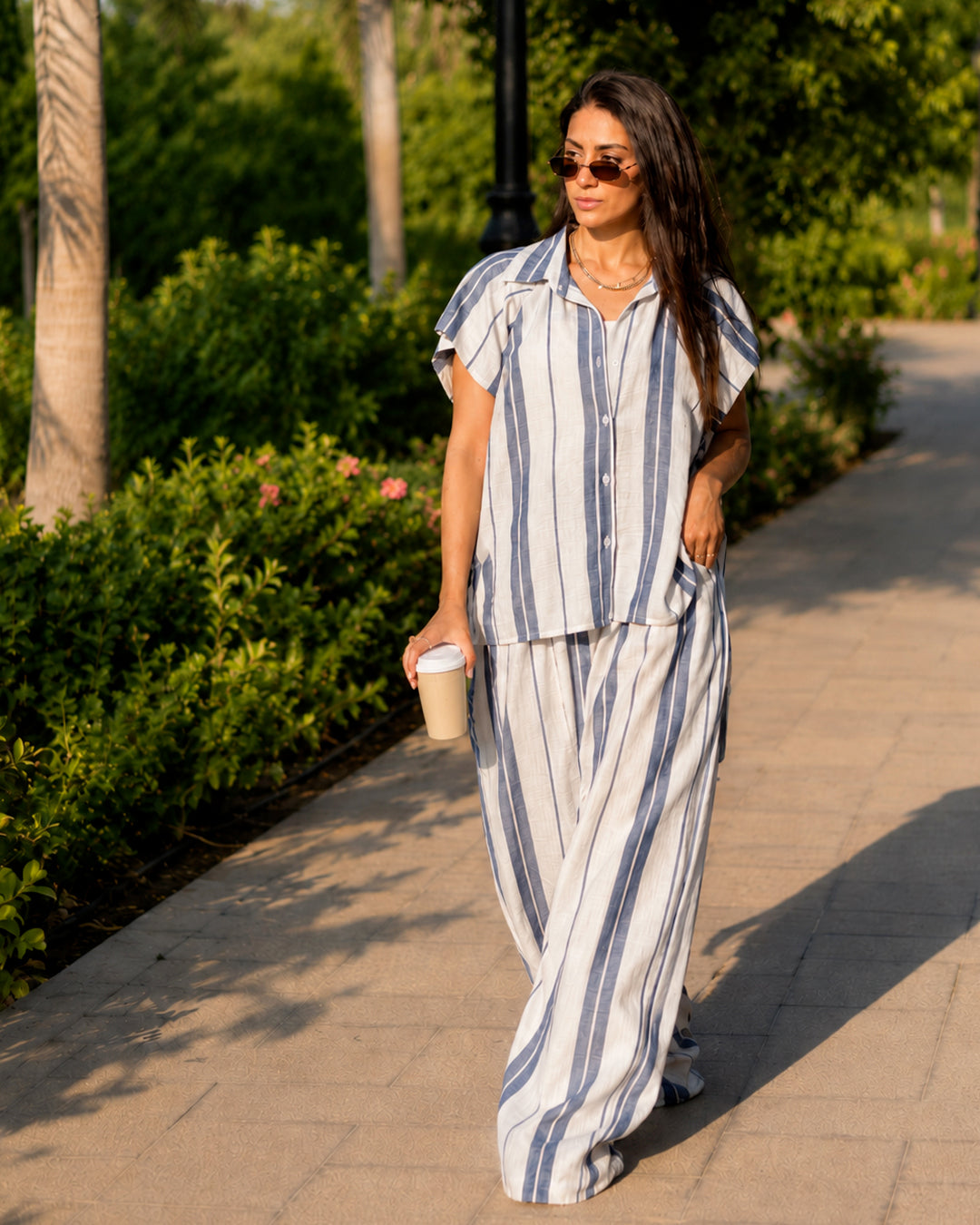 Stripe Linen Set