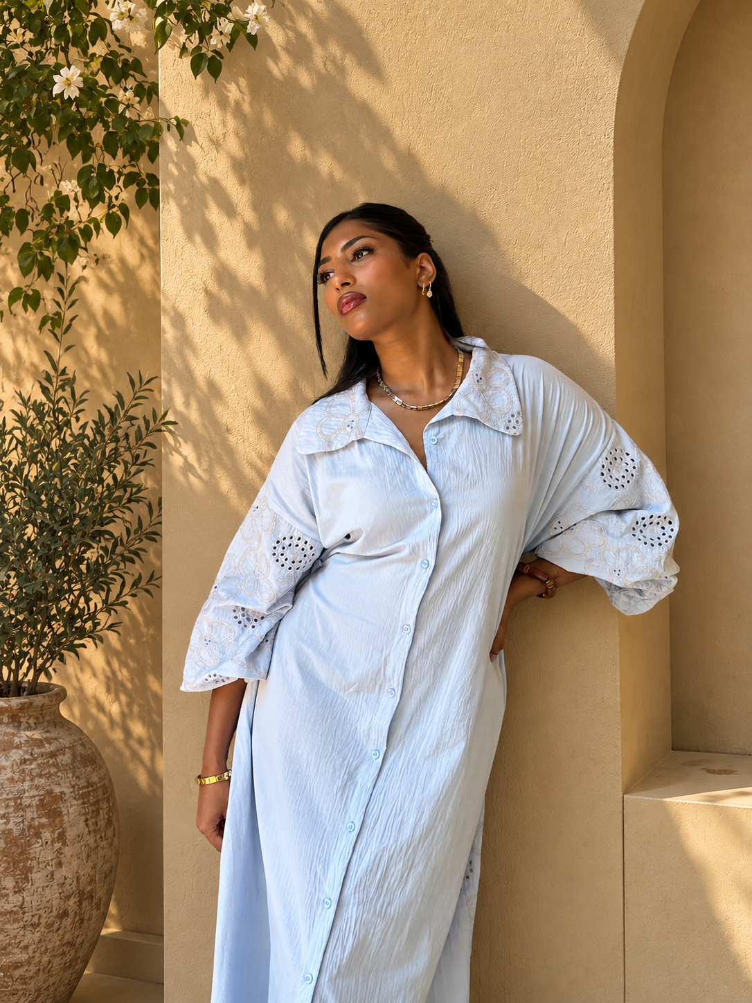 Sky Bloom Shirtdress