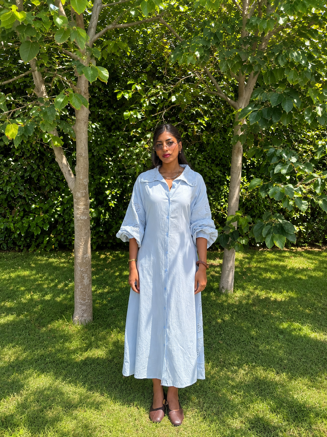 Sky Bloom Shirtdress