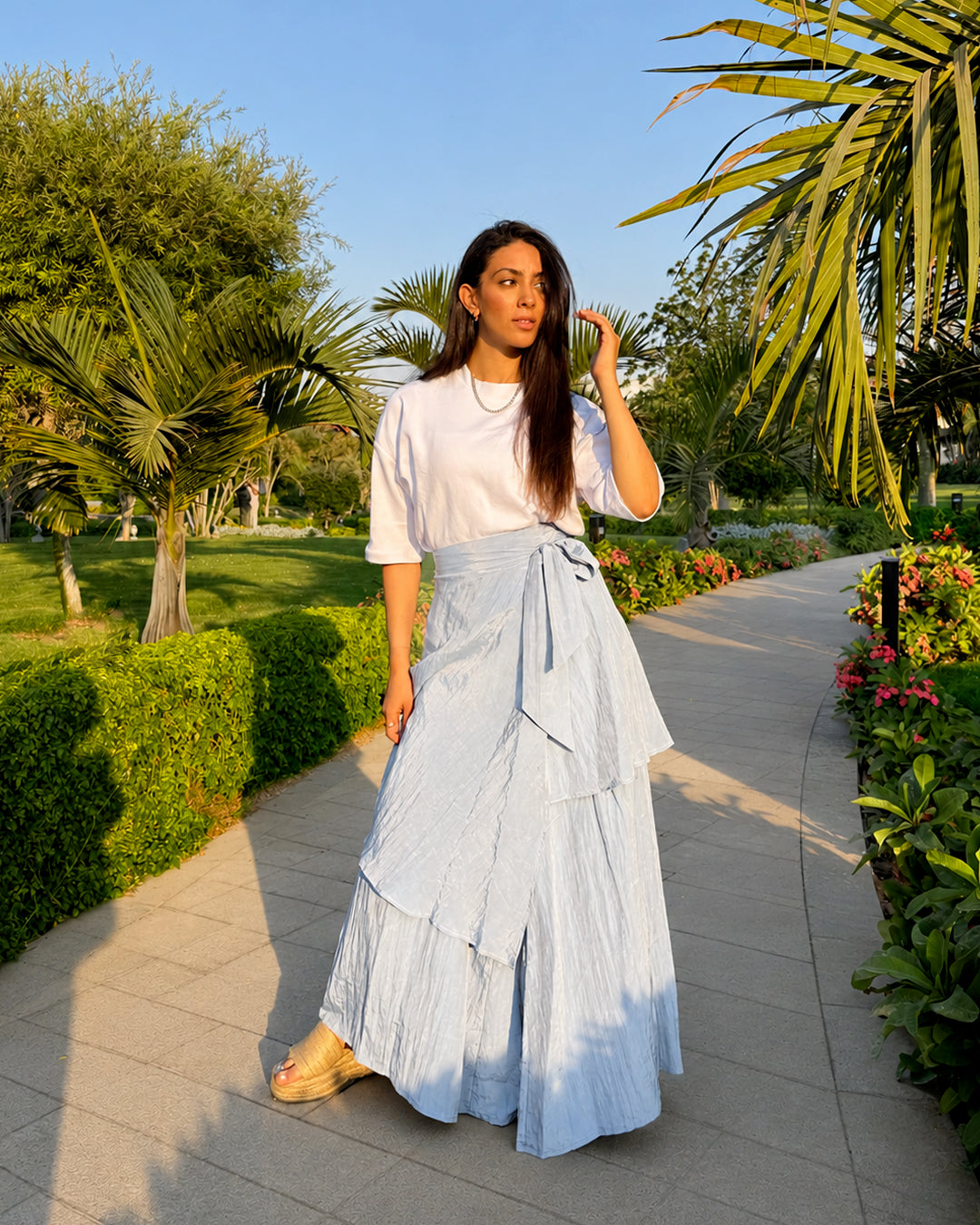 Tie-Waist Wrap Pants