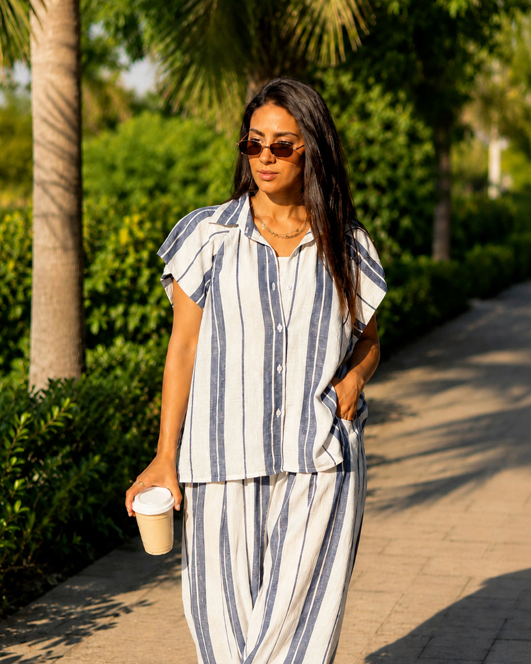Stripe Linen Set