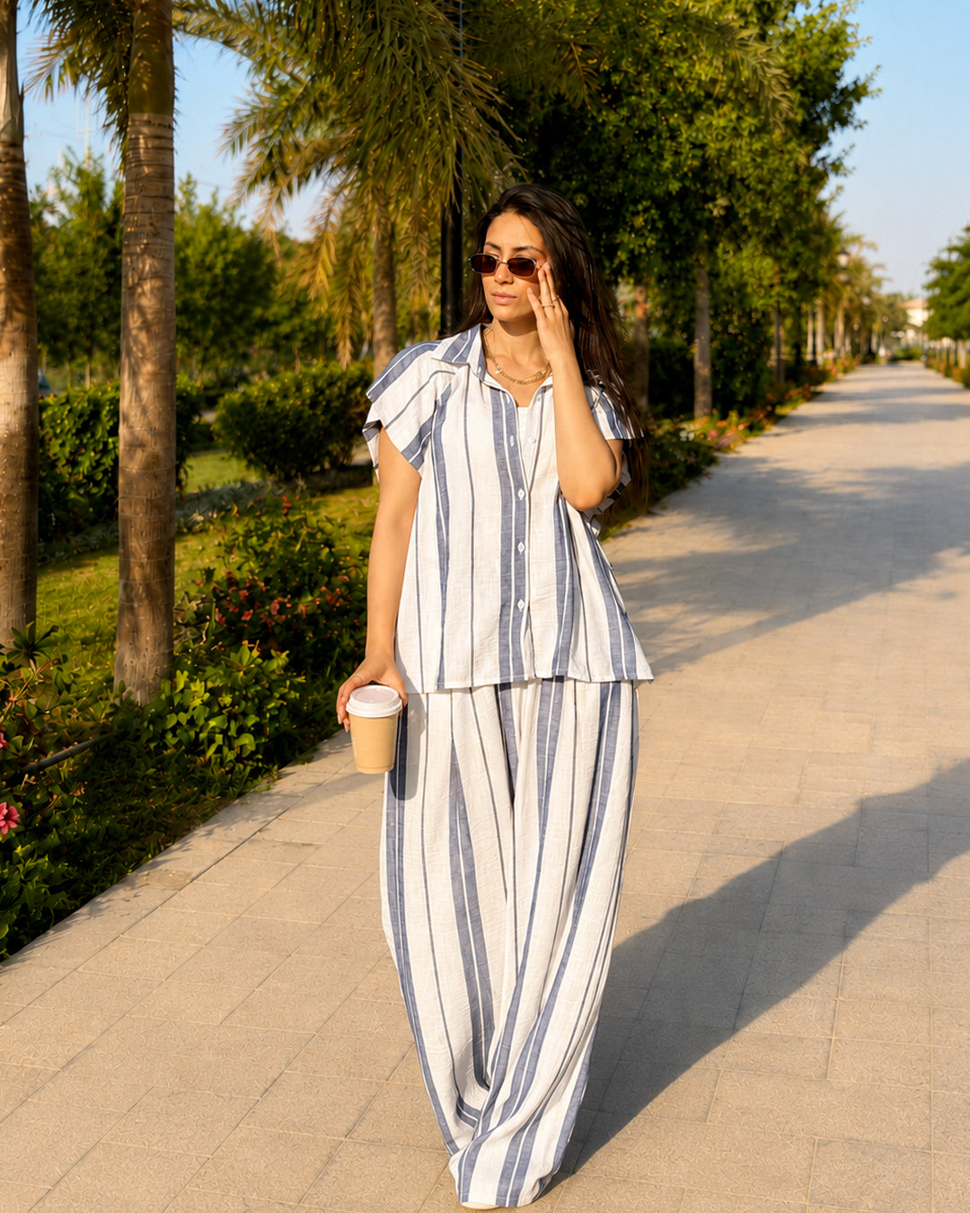 Stripe Linen Set