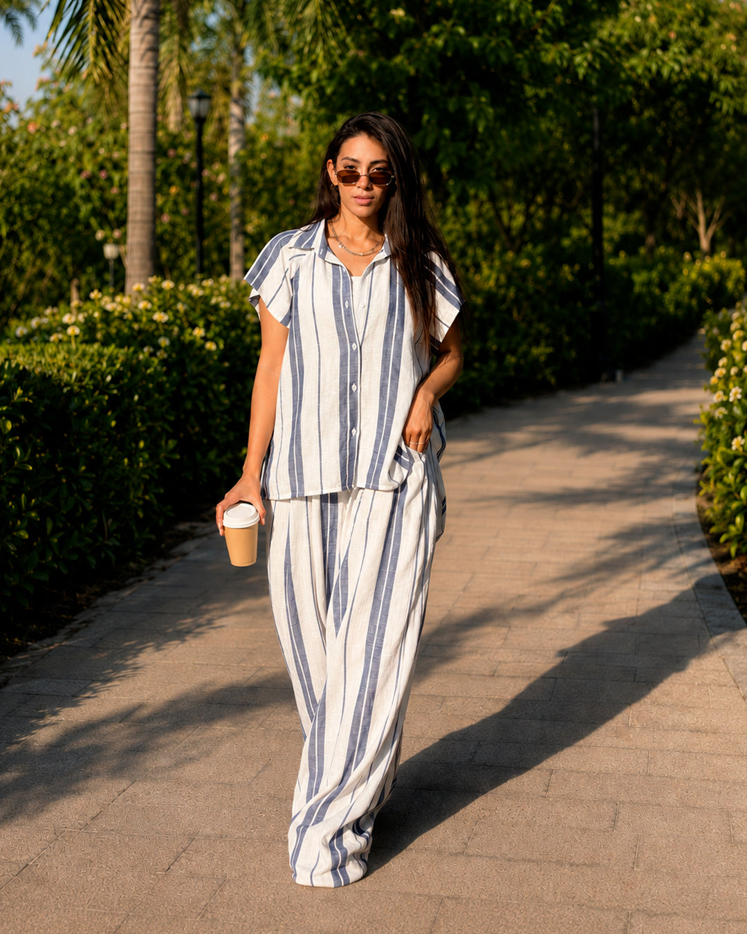 Stripe Linen Set