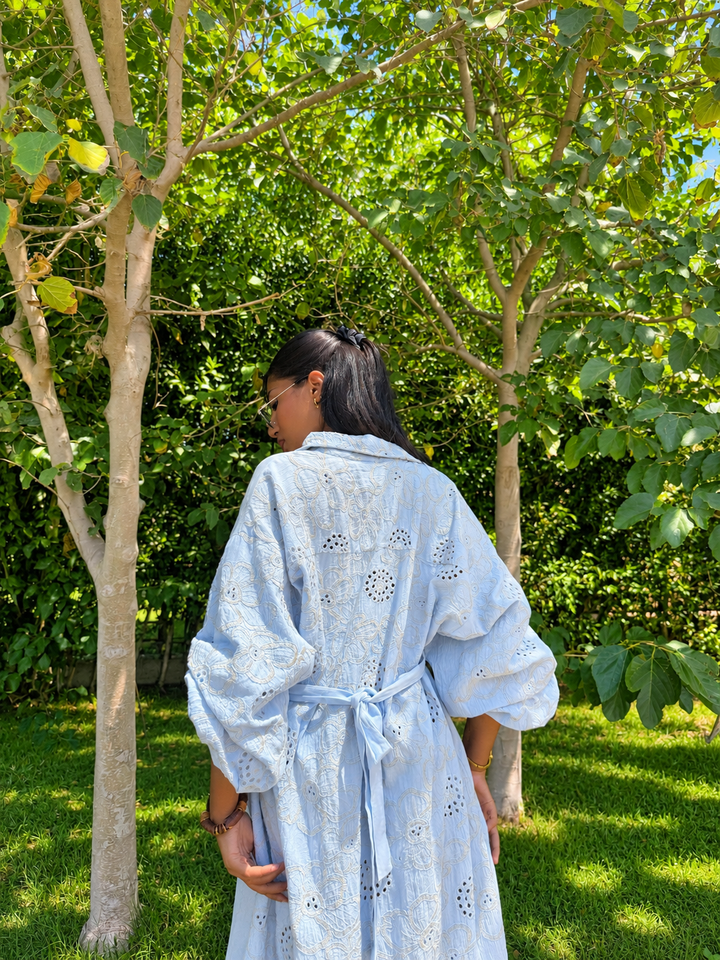 Sky Bloom Shirtdress