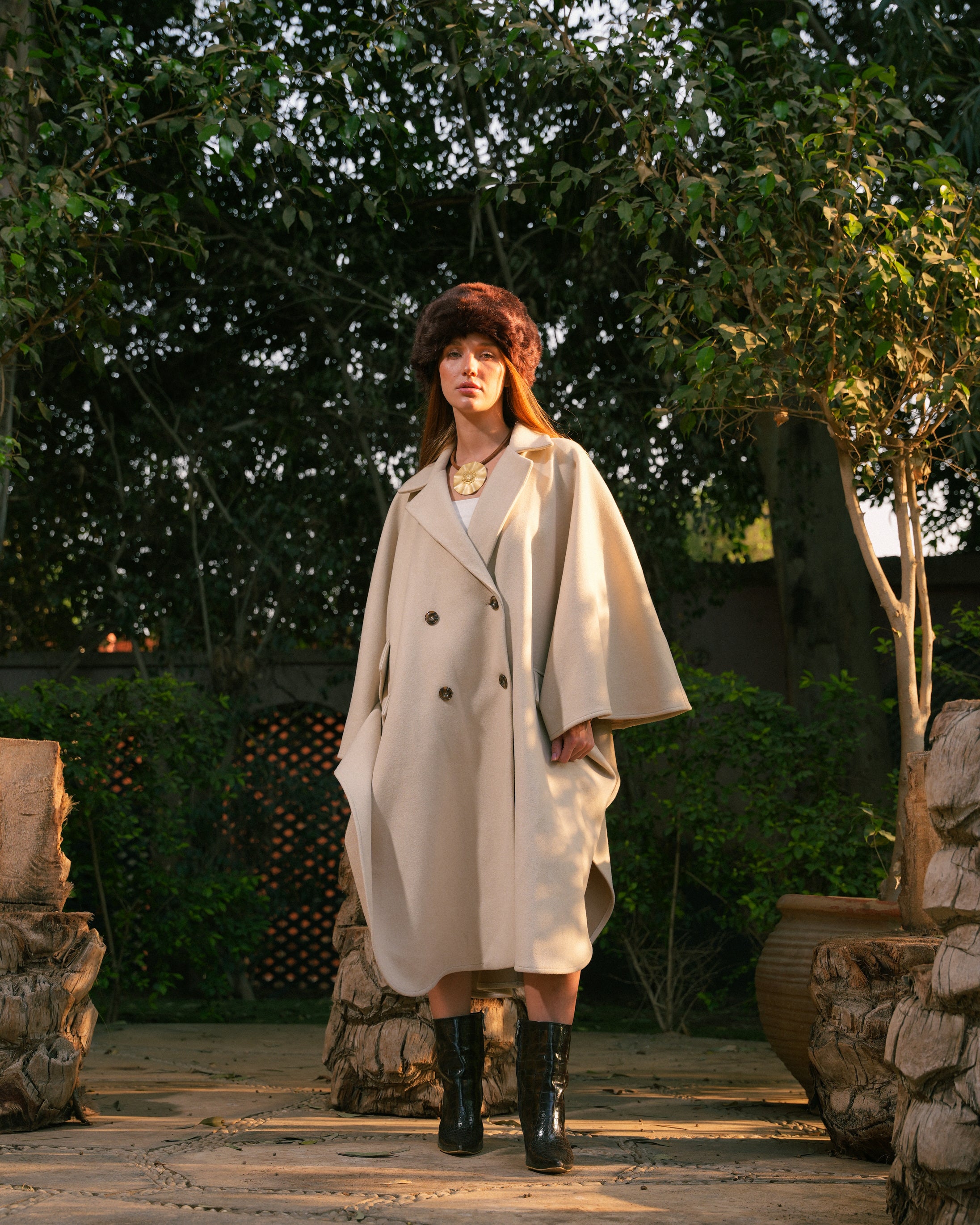 Cream Cape Coat