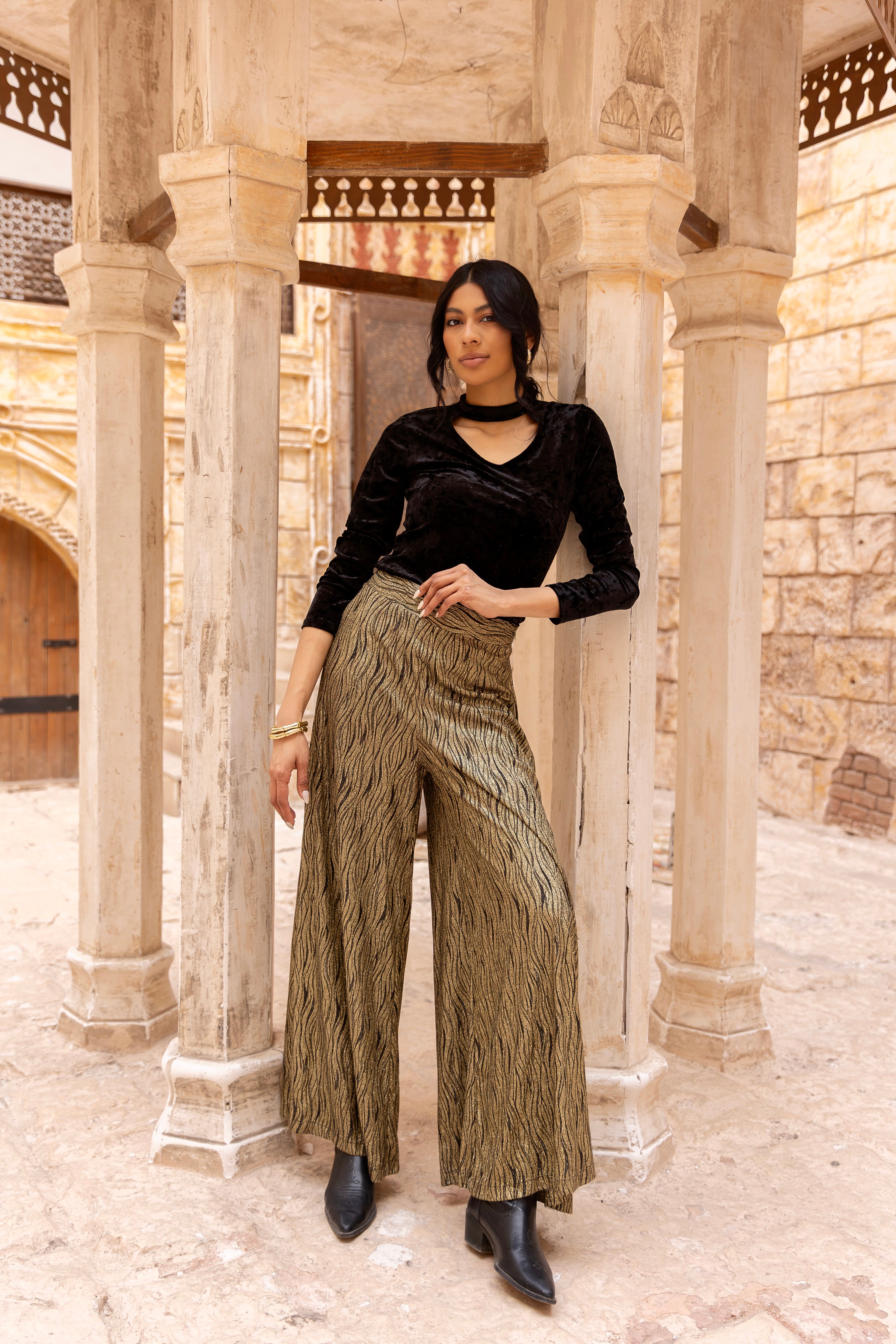 Gold & Black Soirée Pants