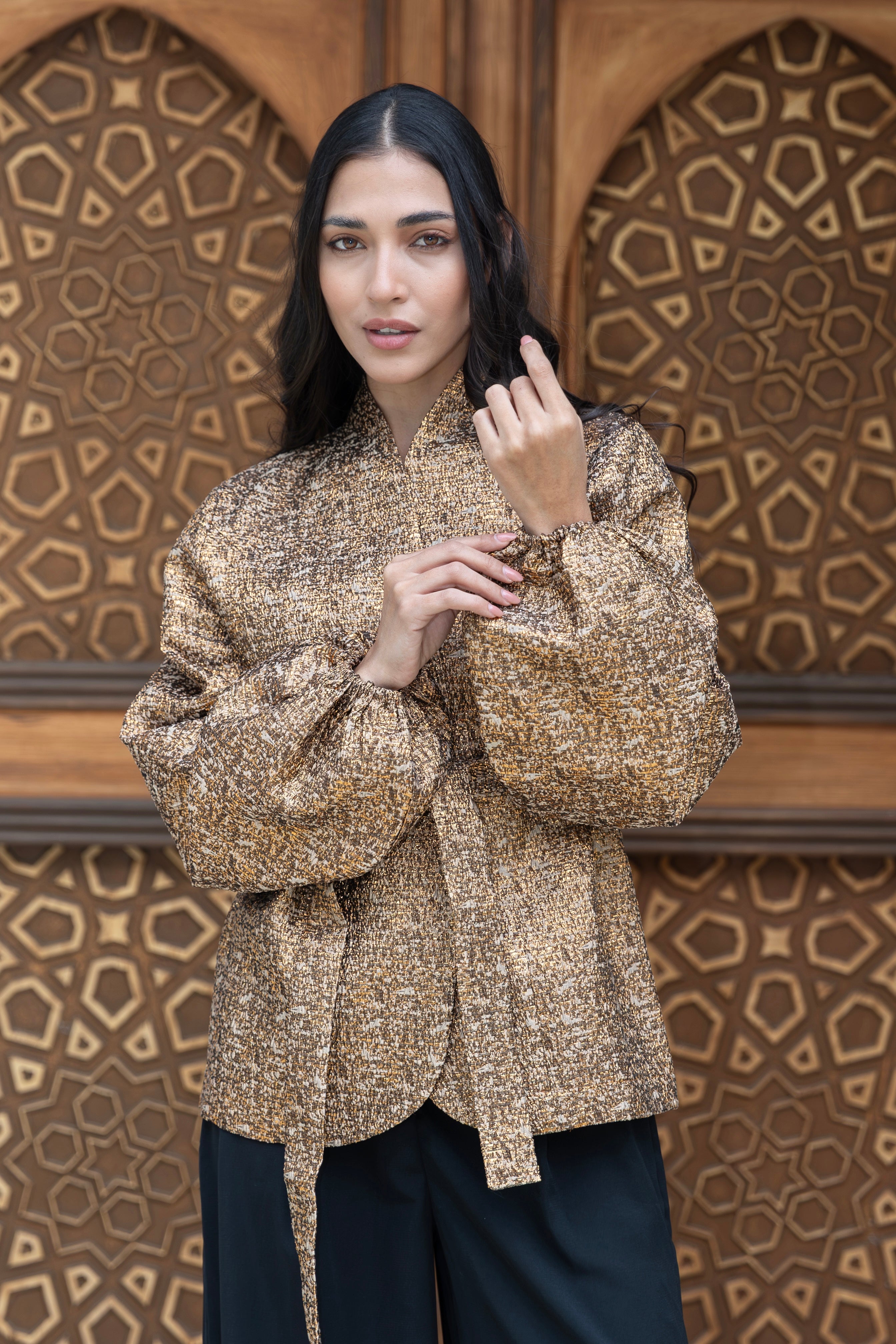 Athar- Beige Short Kimono