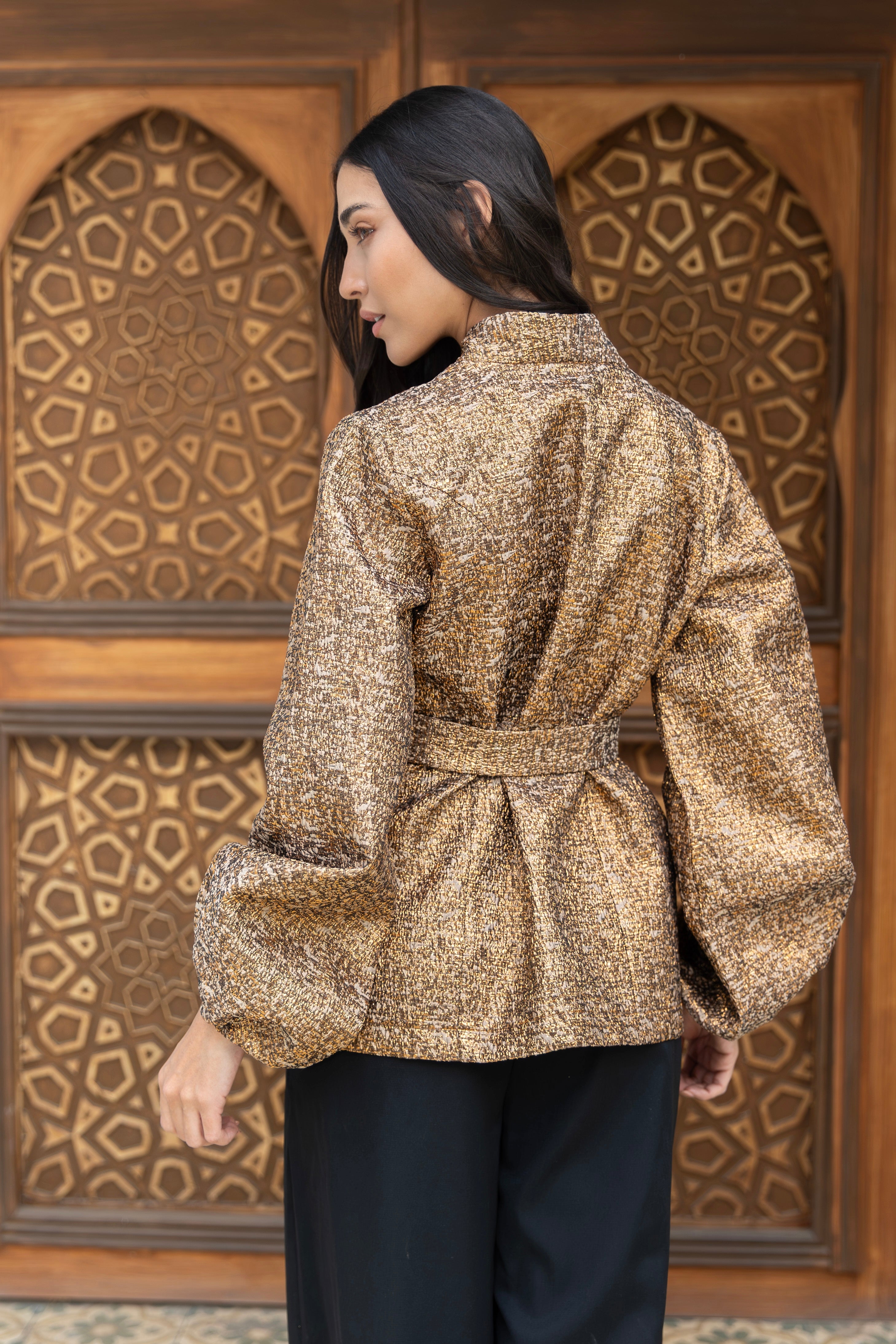 Athar- Beige Short Kimono