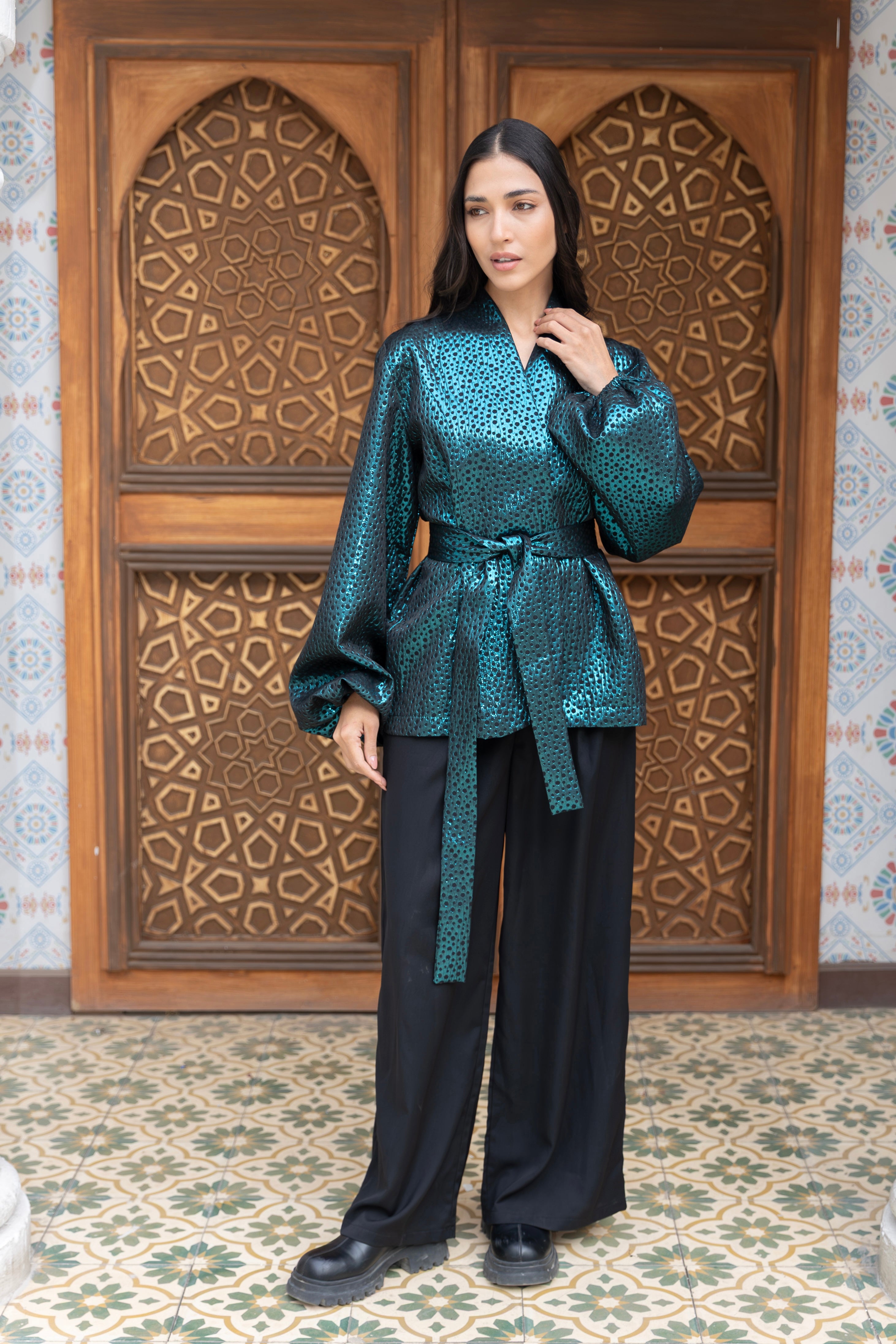 Athar- Blue Short Kimono