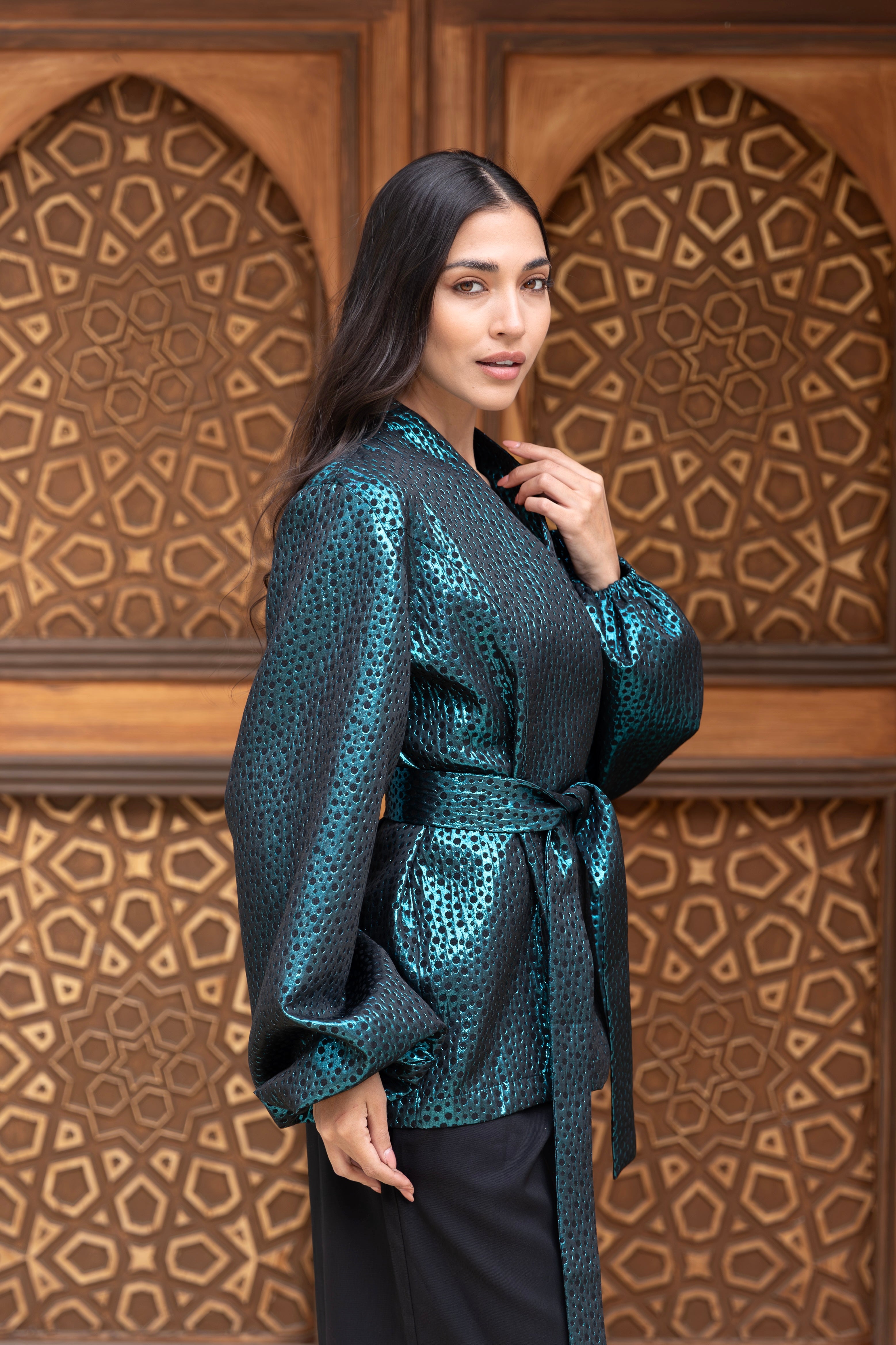 Athar- Blue Short Kimono