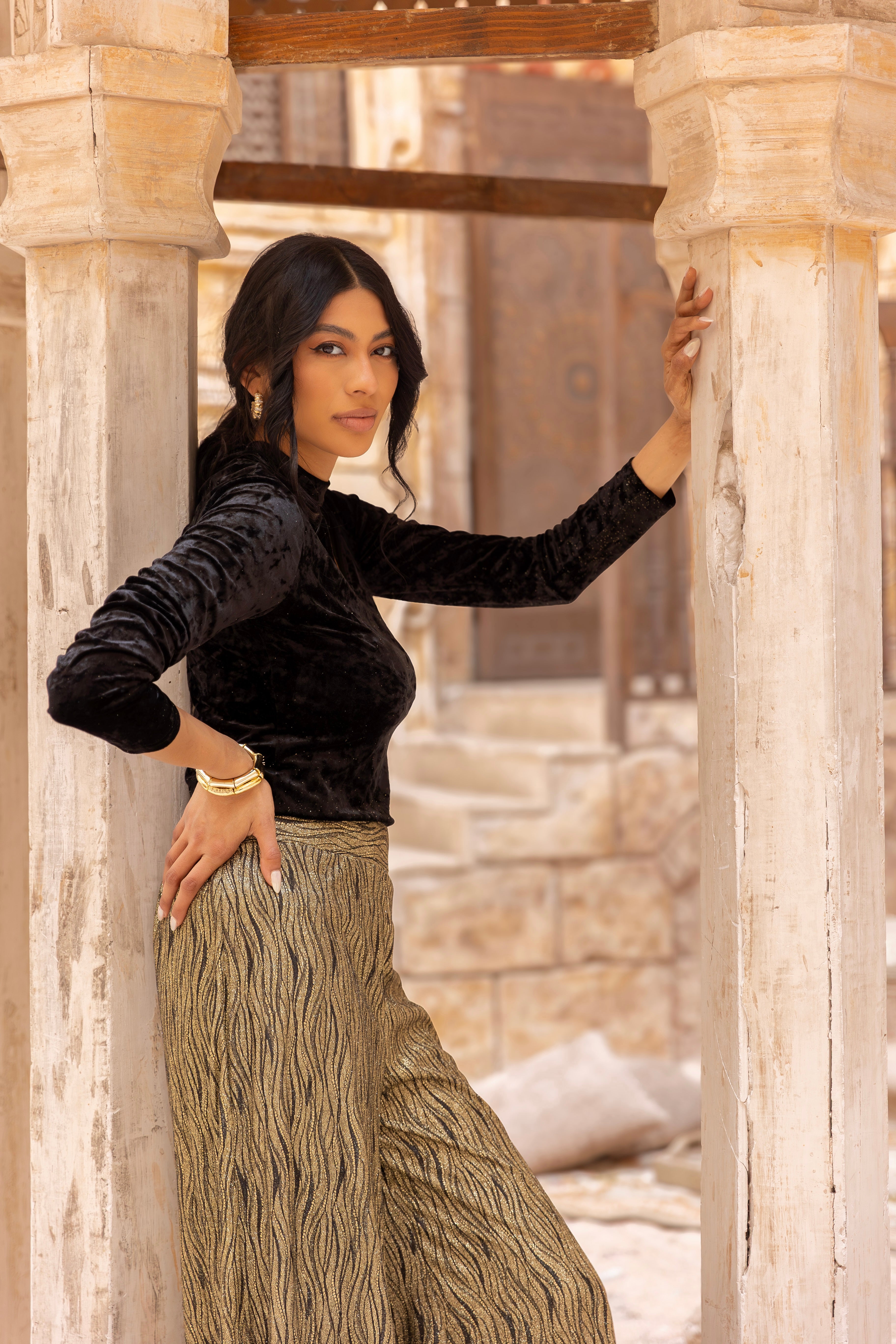 Gold & Black Soirée Pants