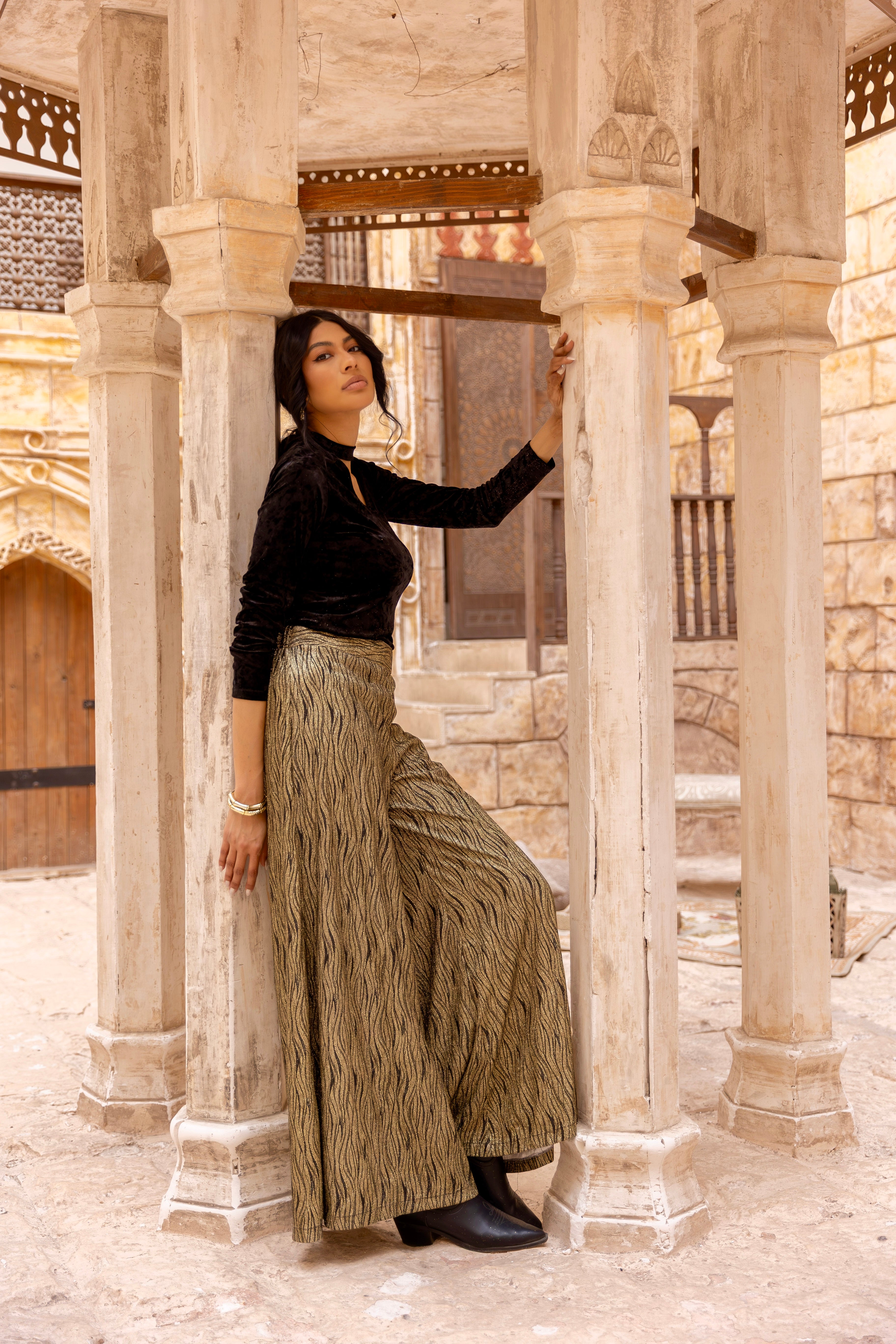 Gold & Black Soirée Pants