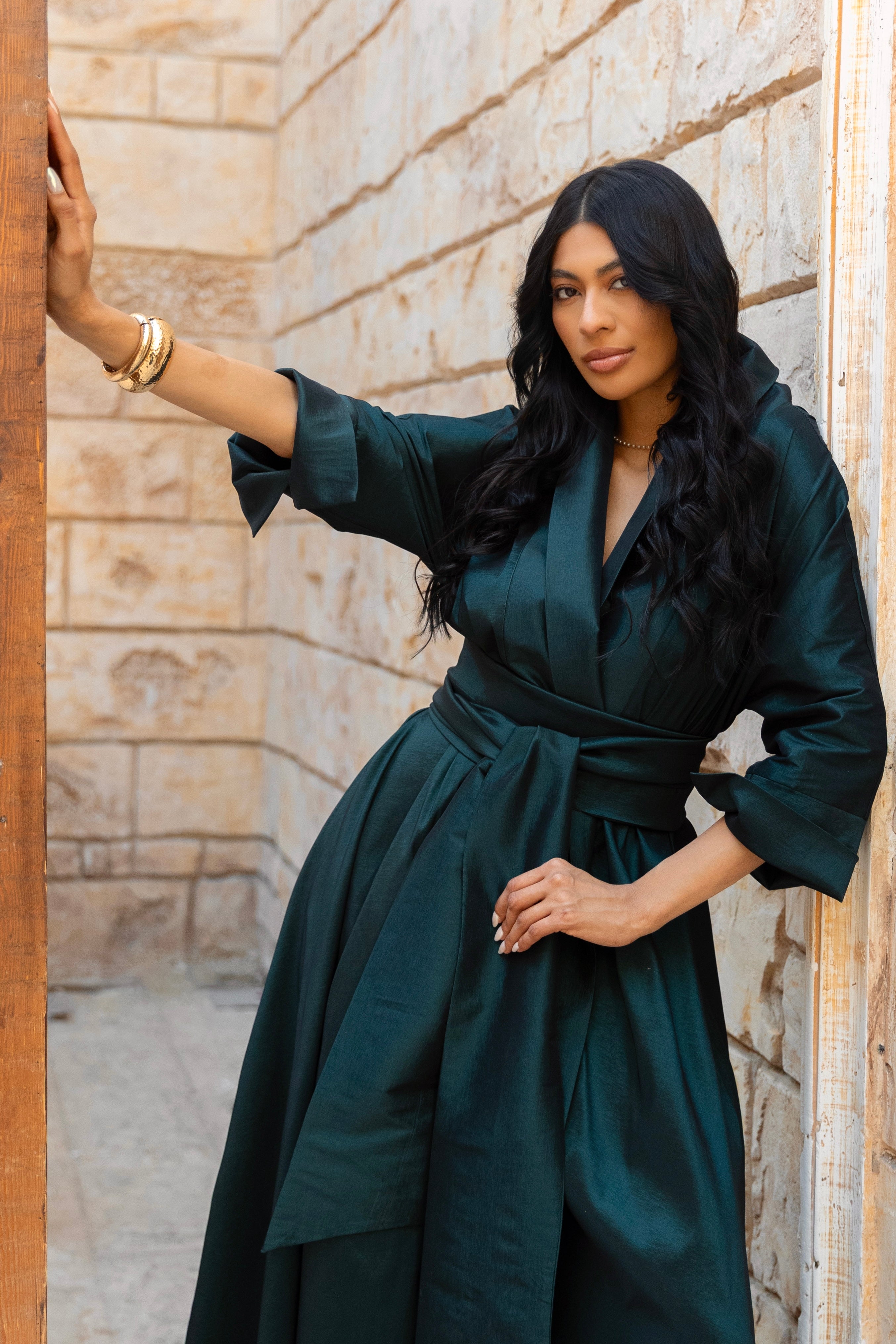 Sultana Teal Wrap Dress