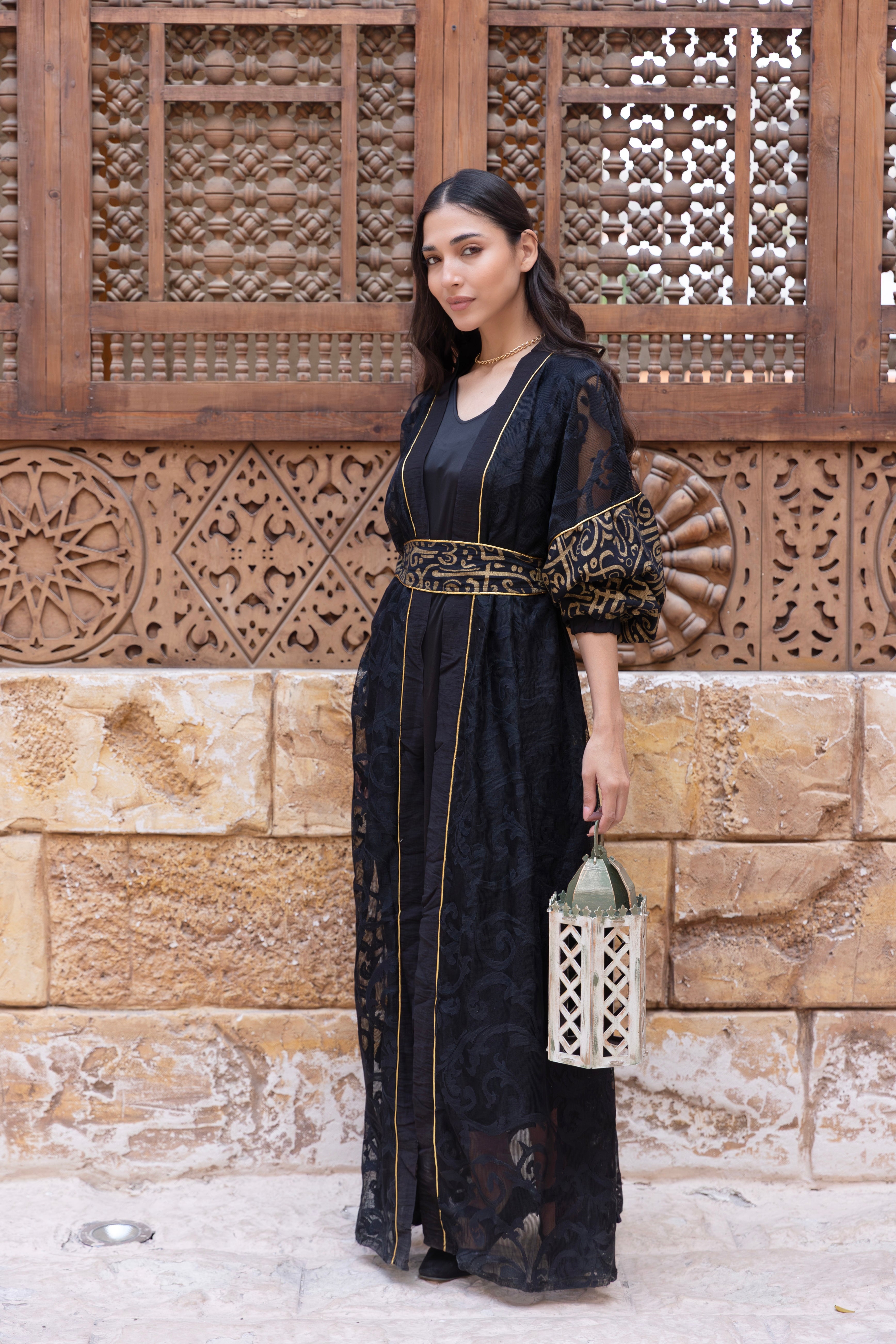 Helal- Black Ramadan-themed Kaftan