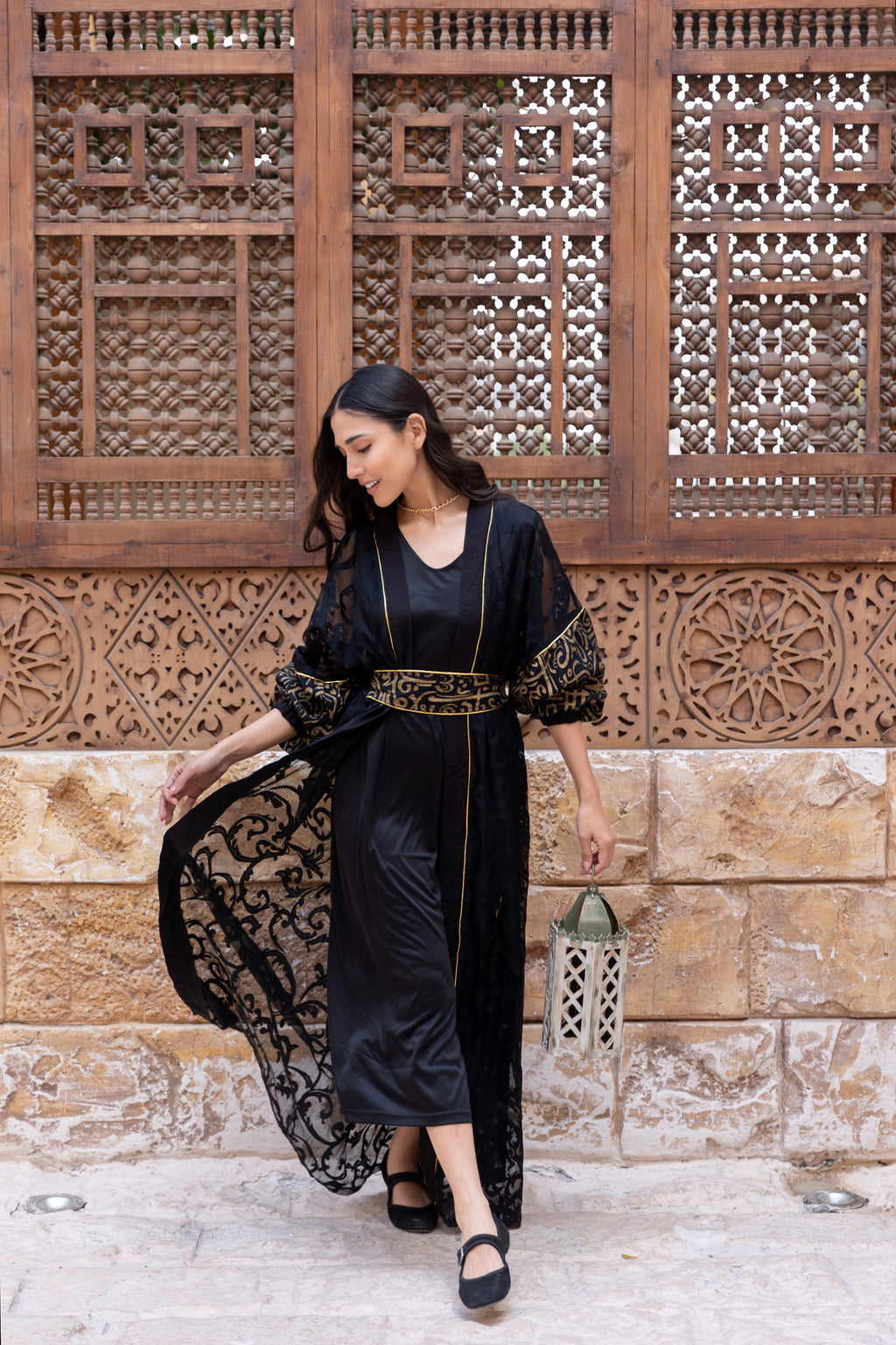 Helal- Black Ramadan-themed Kaftan