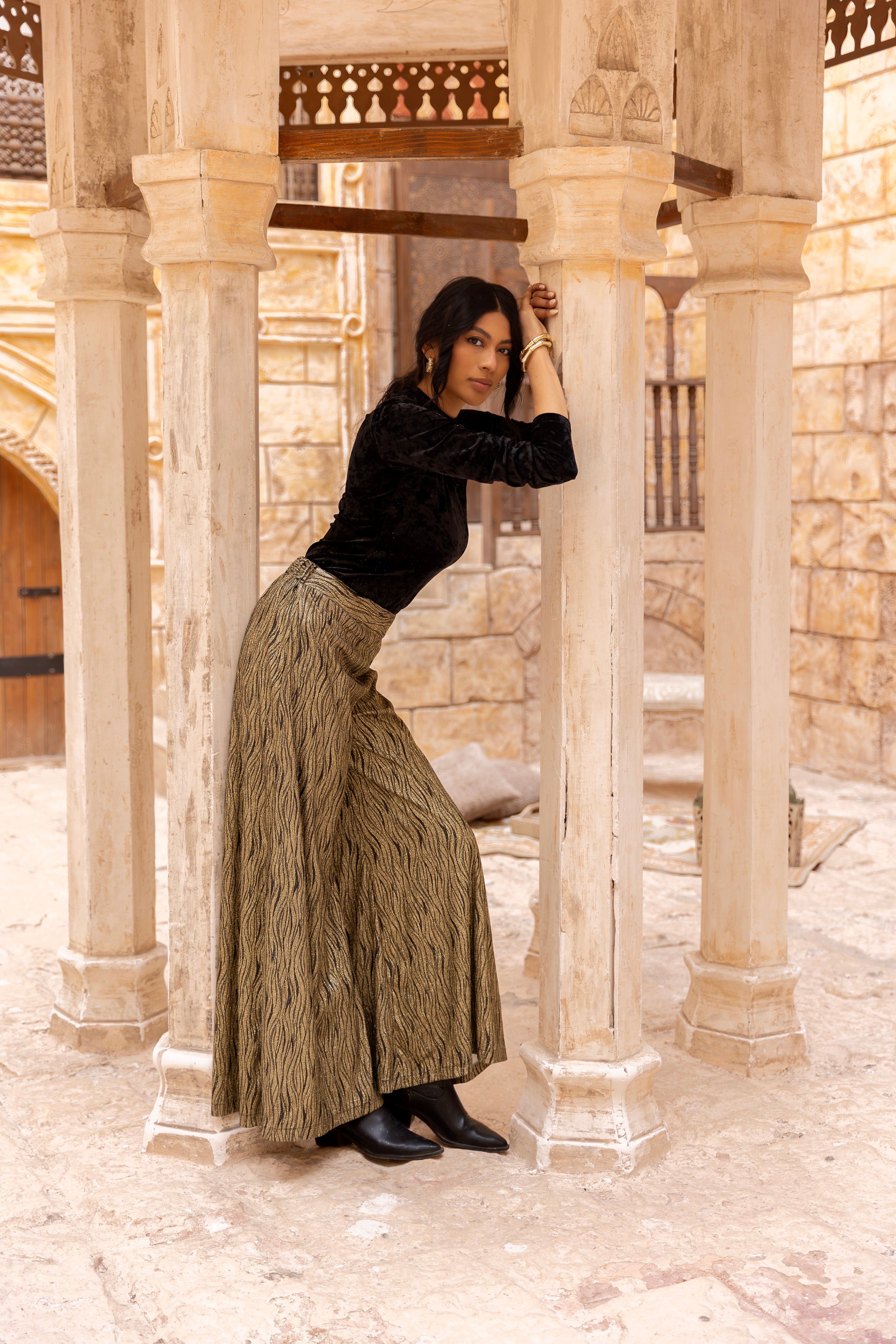 Gold & Black Soirée Pants