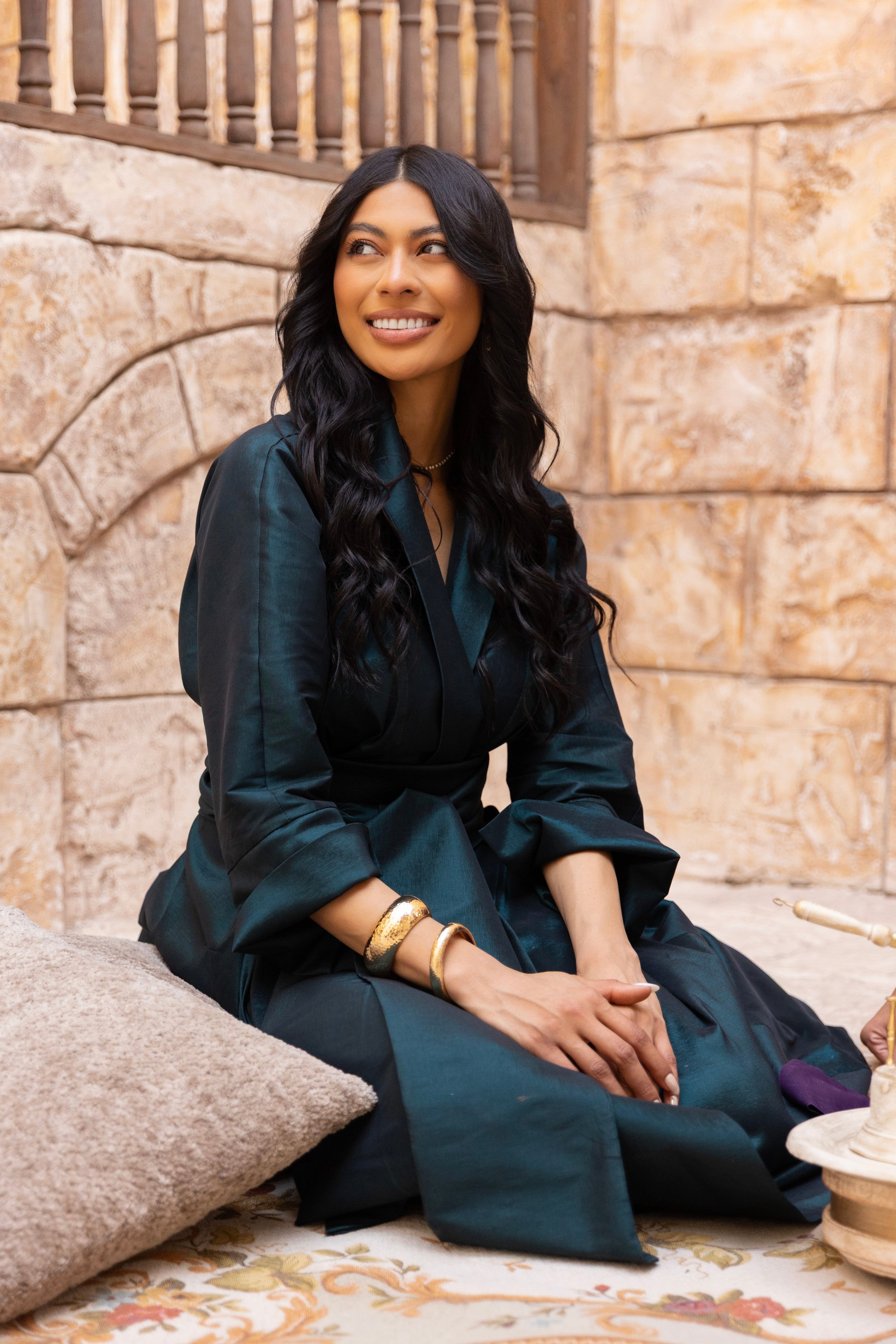 Sultana Teal Wrap Dress