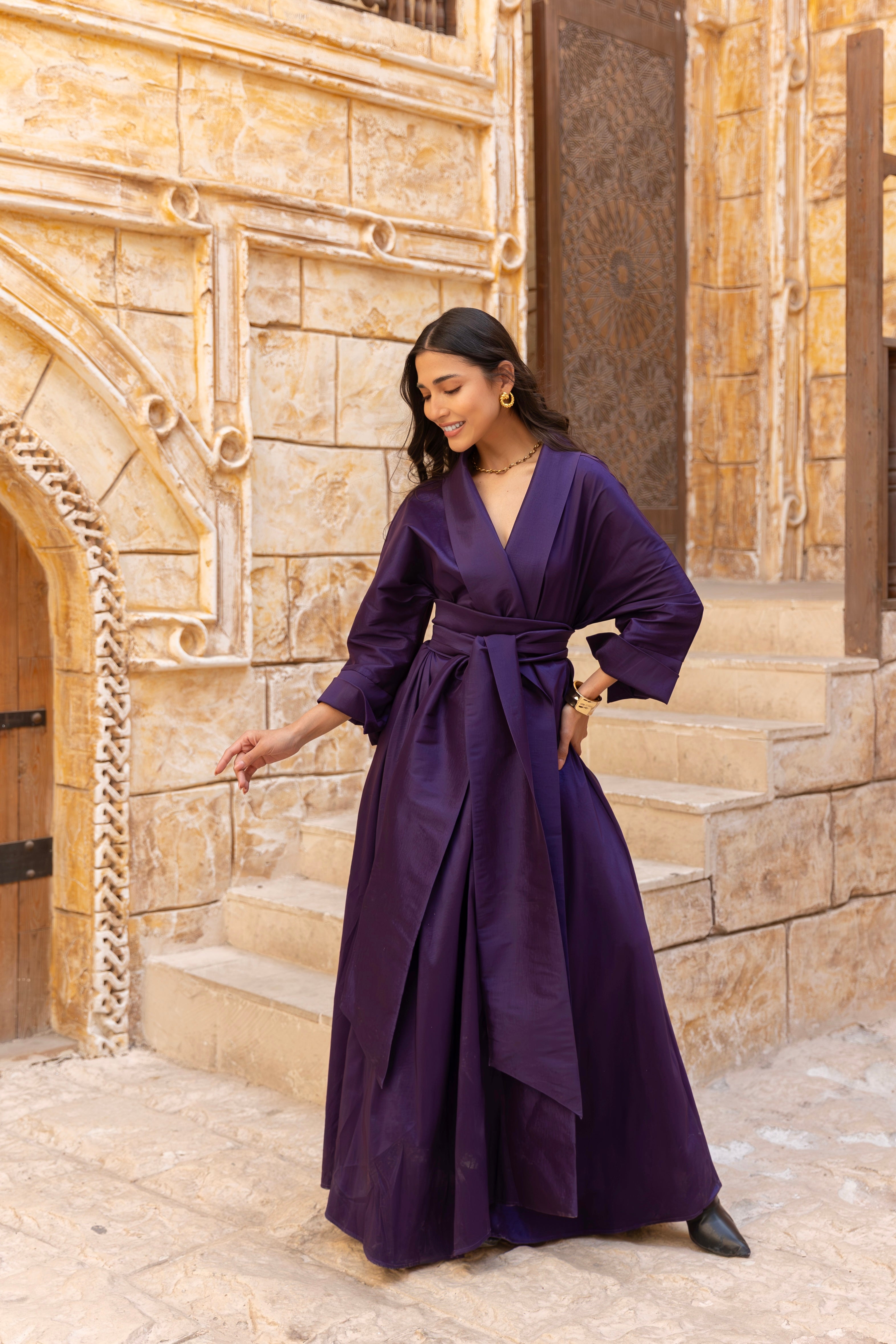 Sultana Purple Wrap Dress