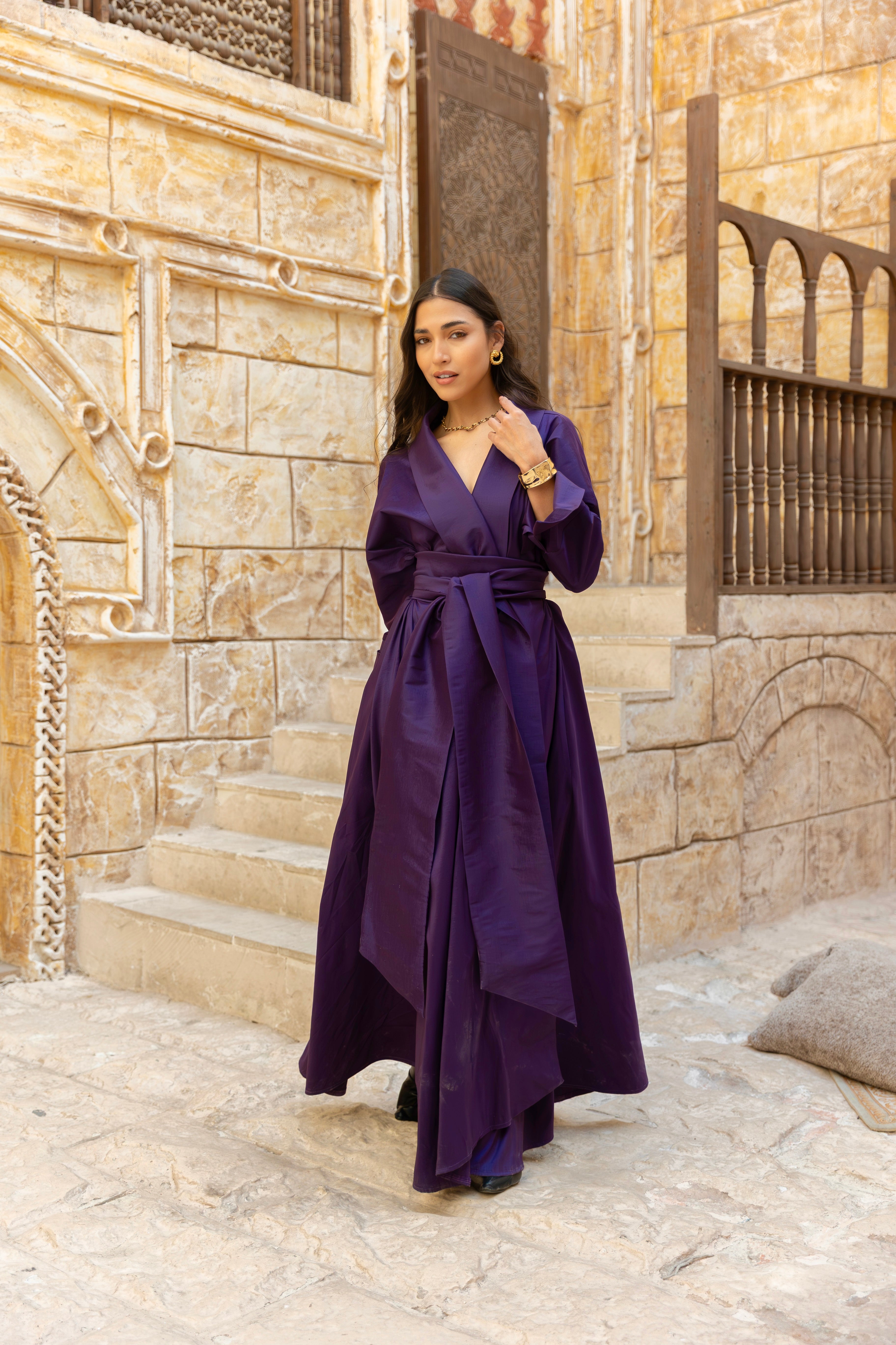 Sultana Purple Wrap Dress