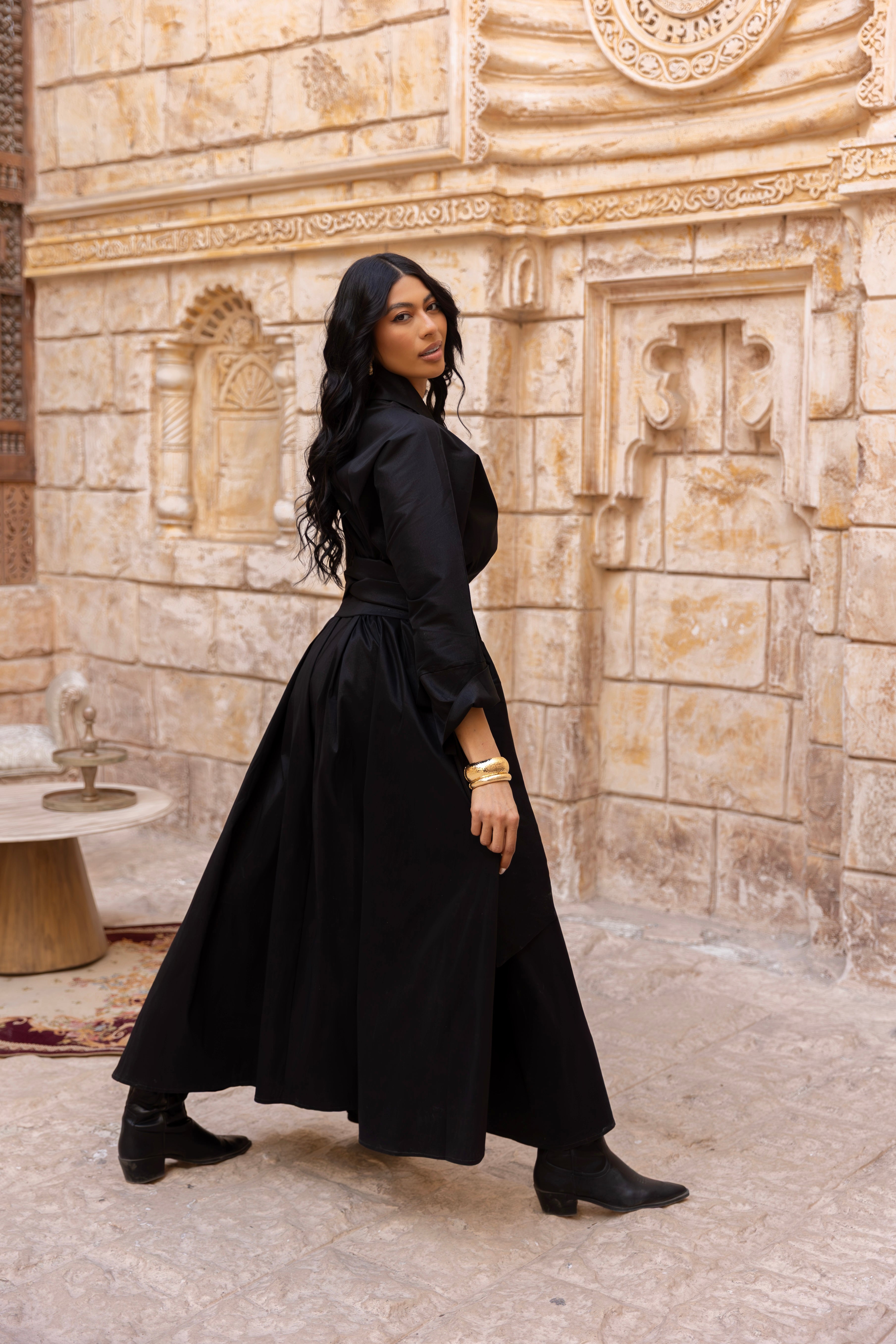 Sultana Black Wrap Dress