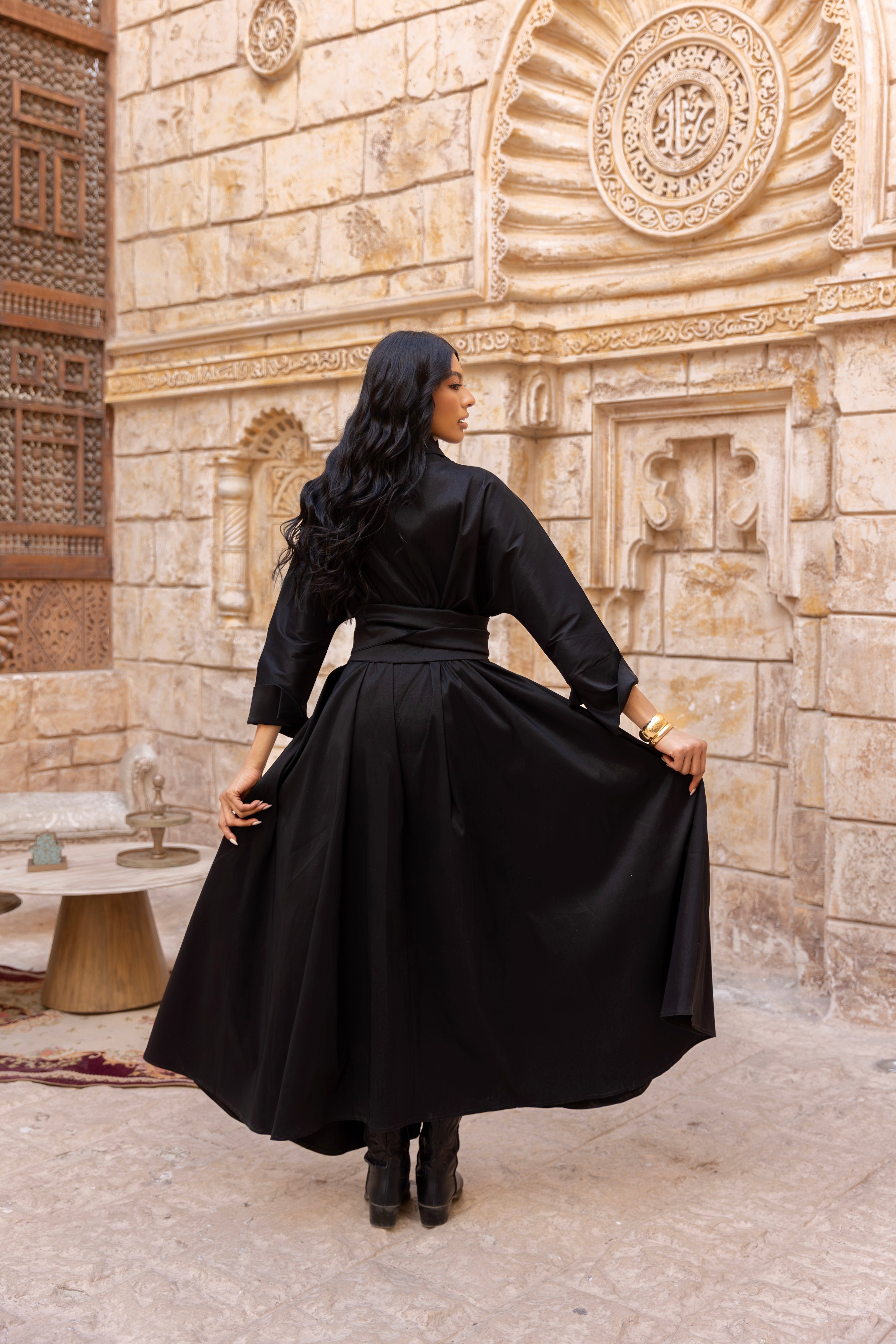 Sultana Black Wrap Dress