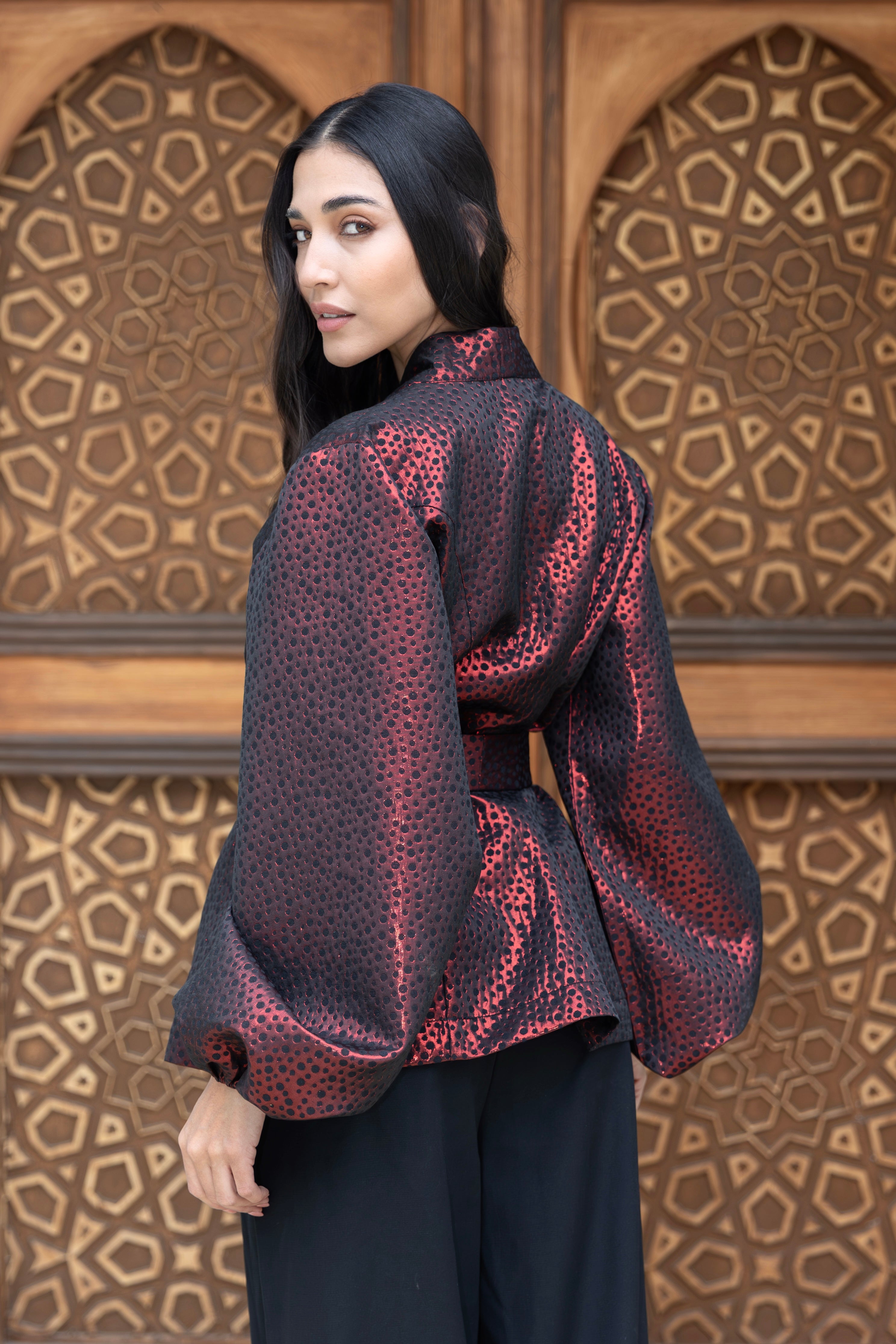 Athar- Red Short Kimono