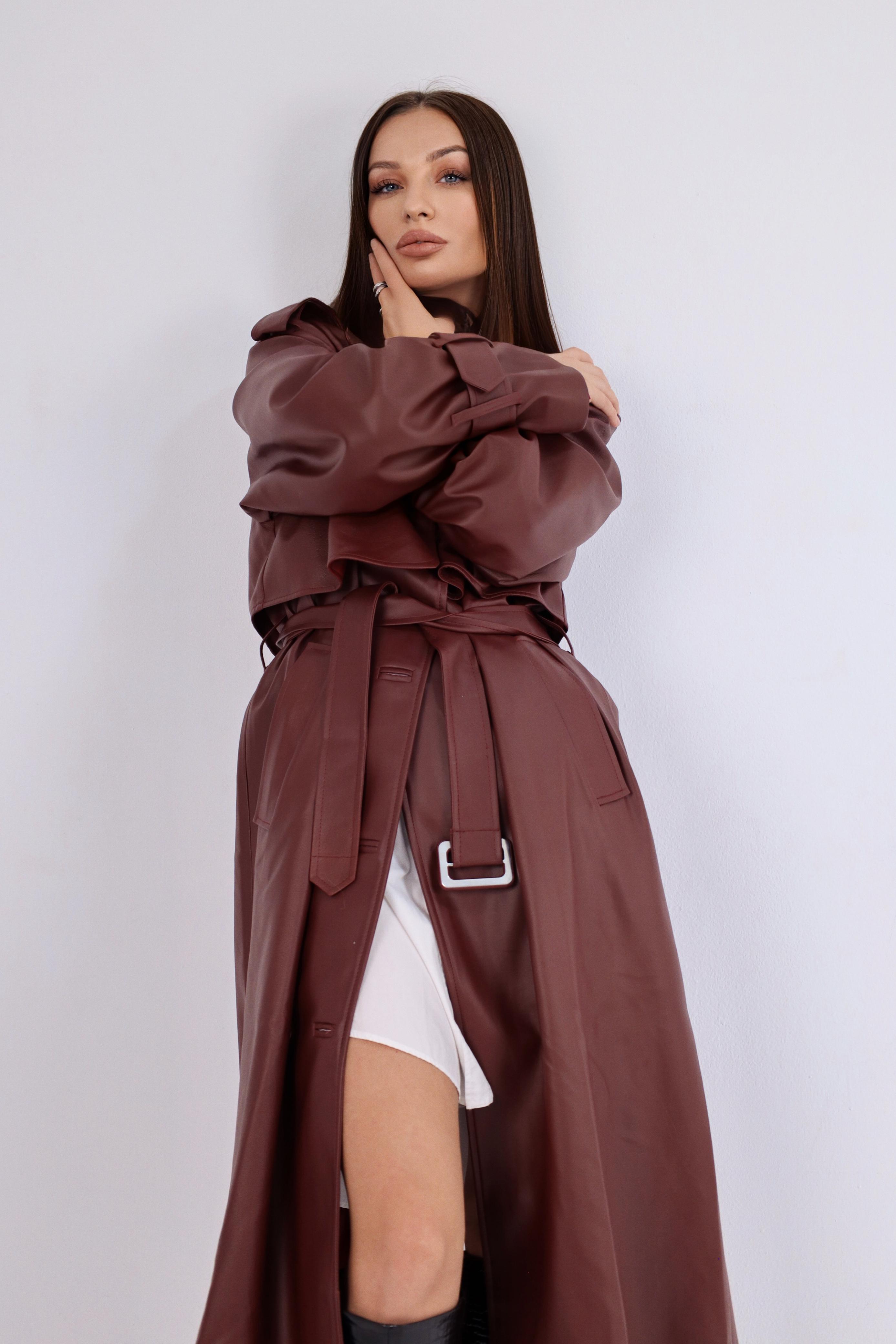 Iconic Leather Trench Coat