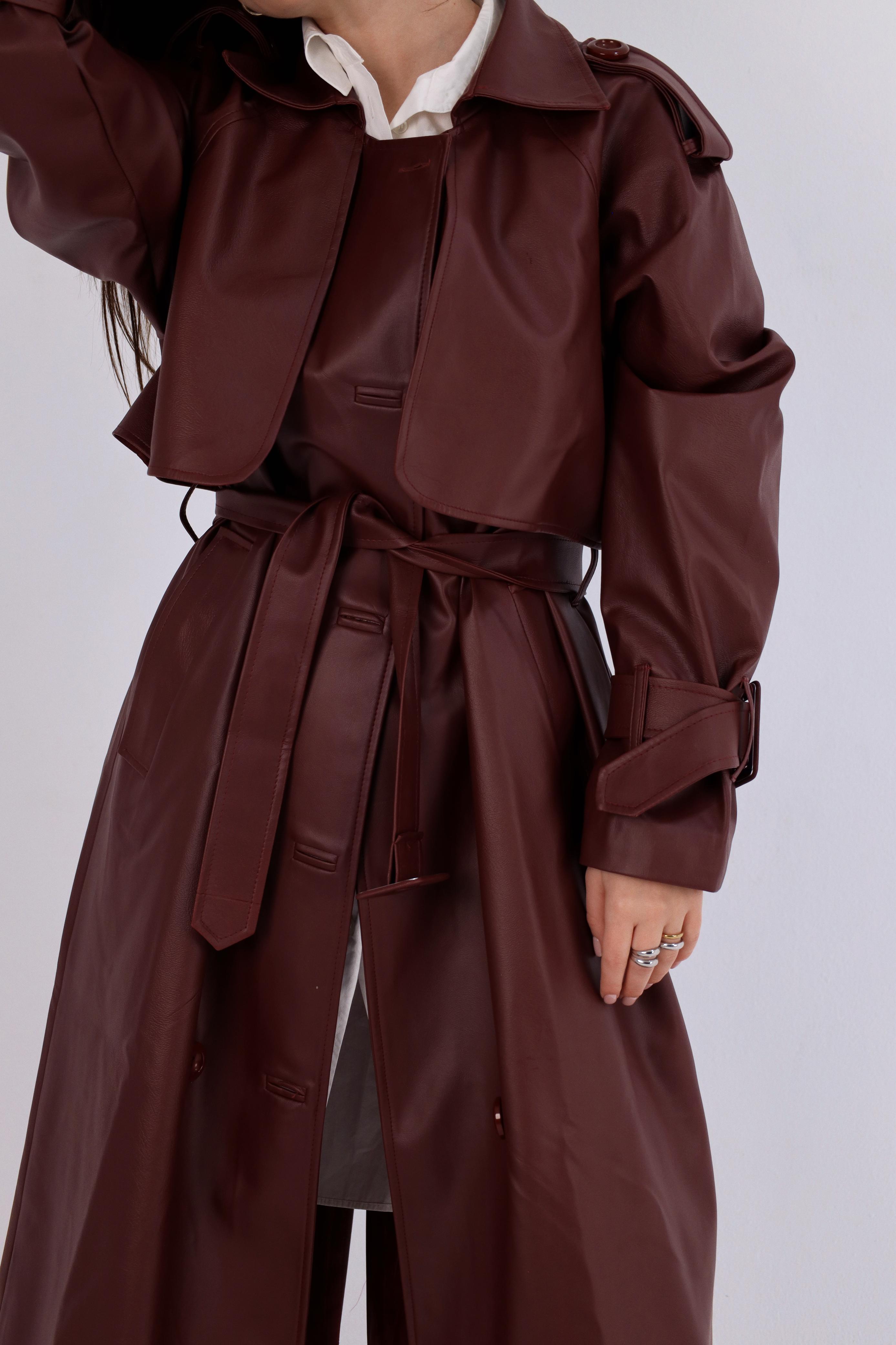 Iconic Leather Trench Coat