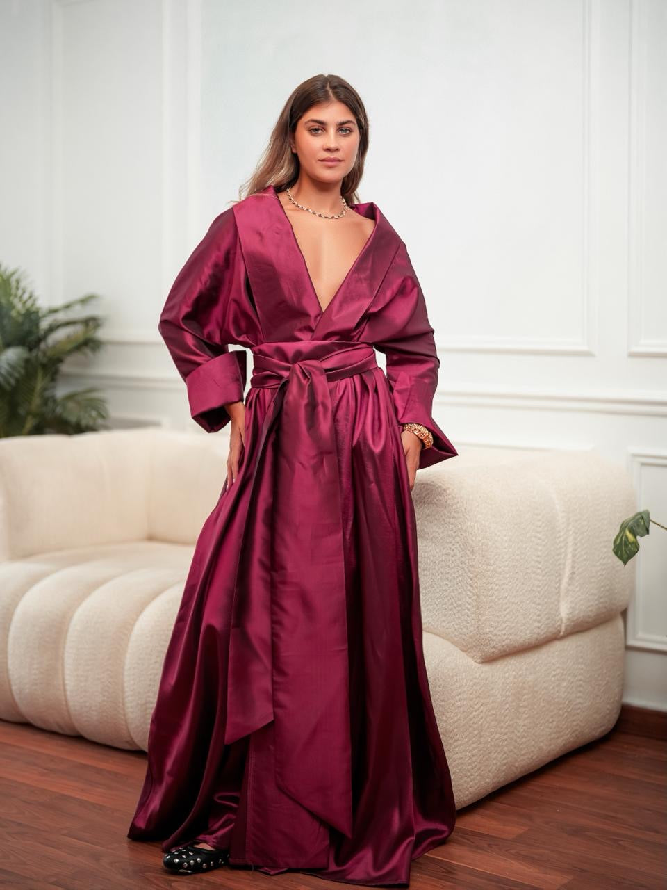 Sultana Fuschia Wrap Dress