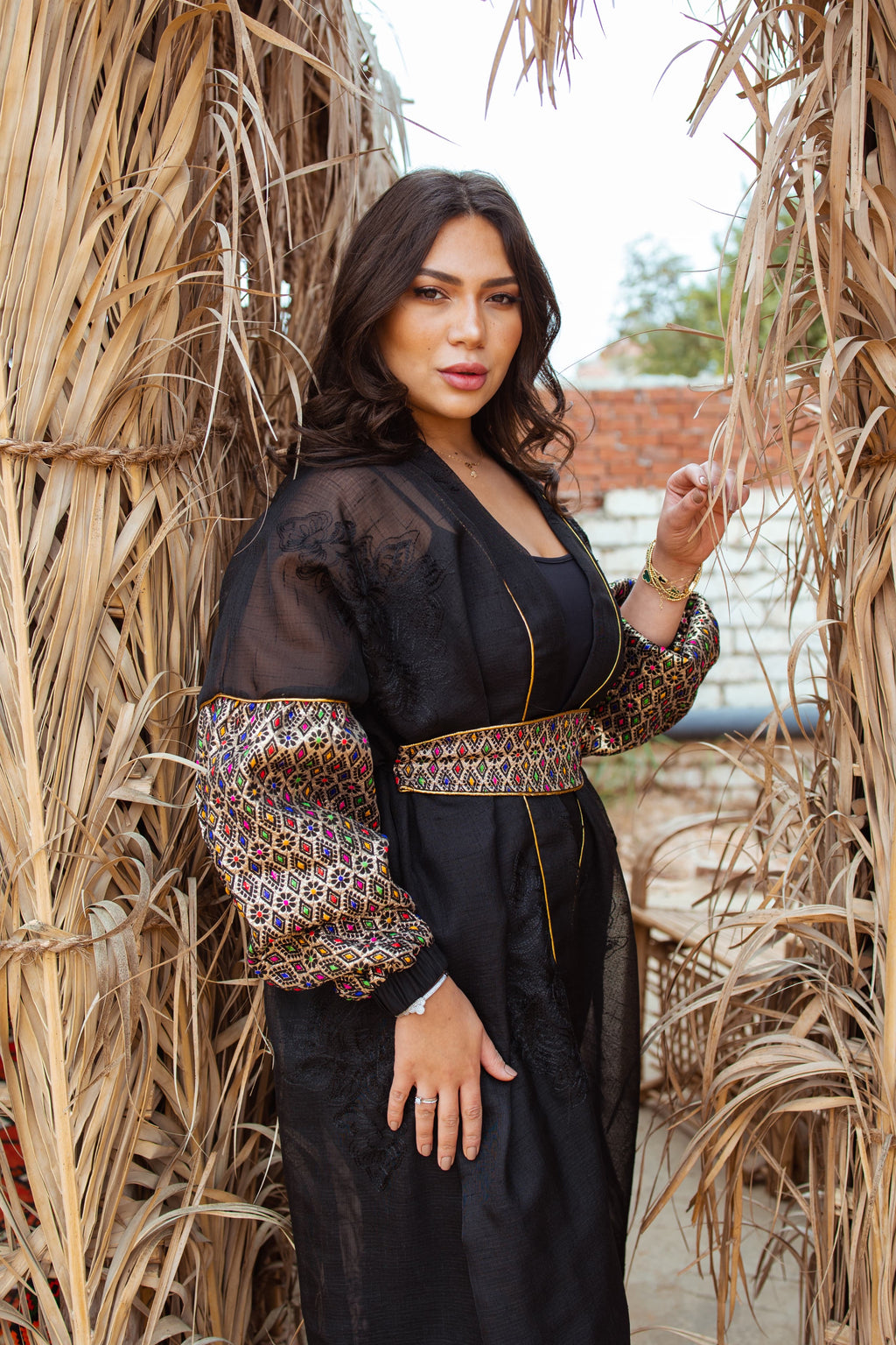 Black Embroidery Abaya