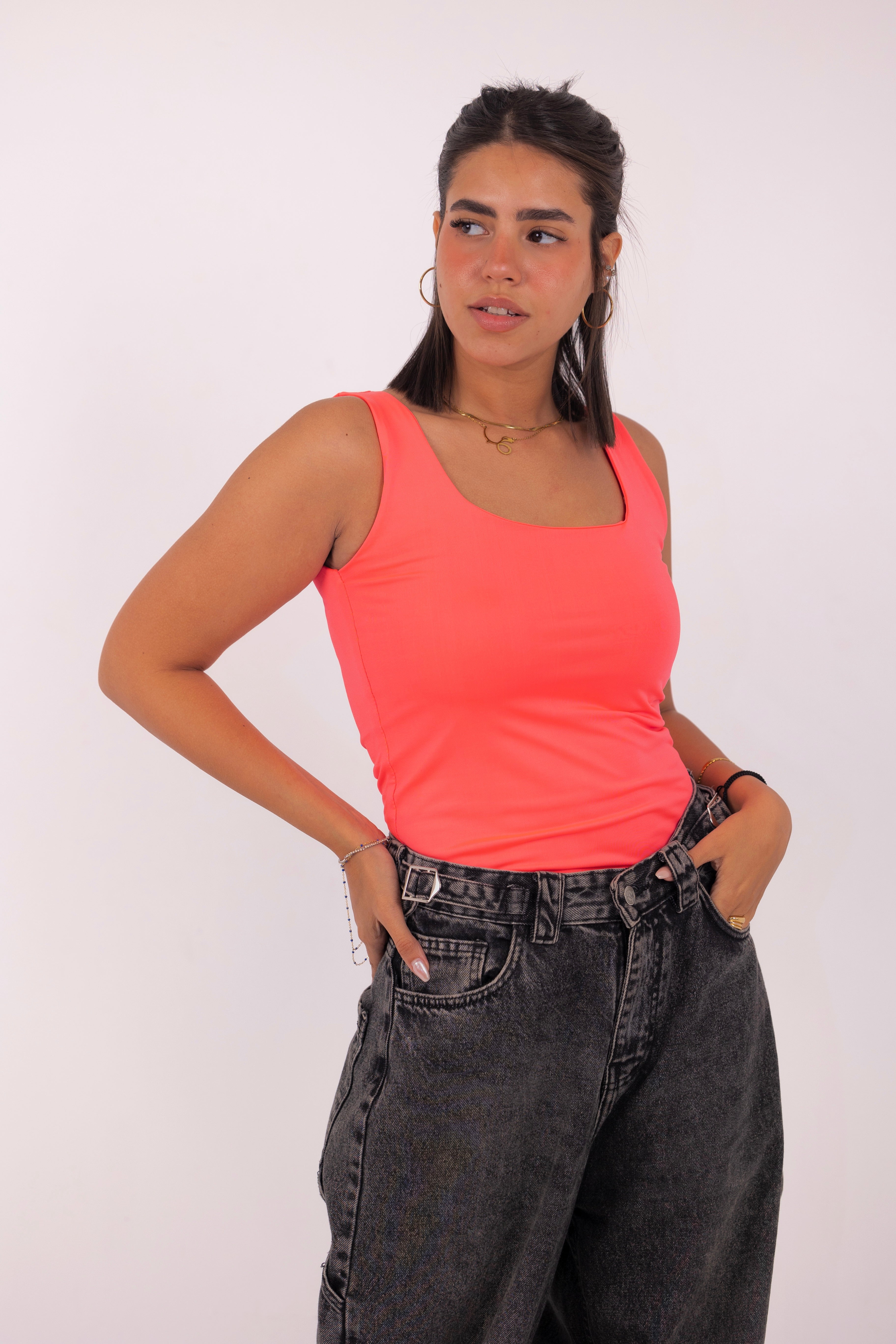 Basic top in hot pink