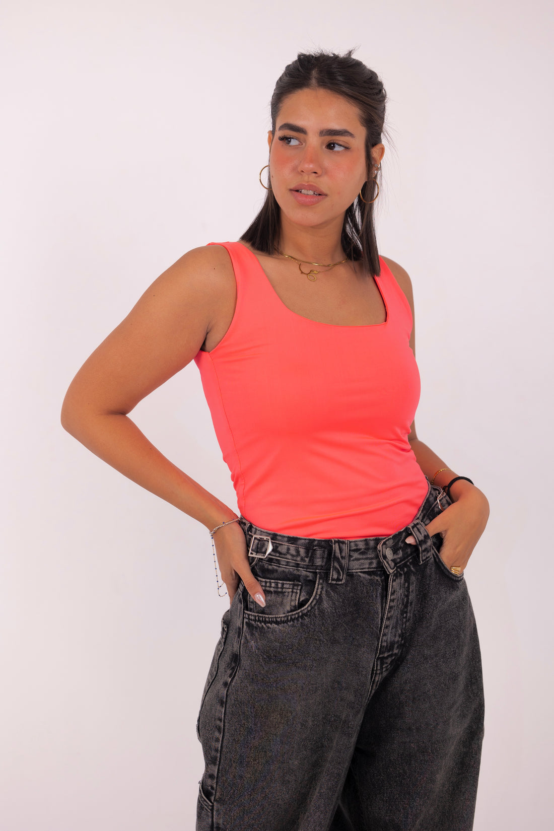 Basic top in hot pink