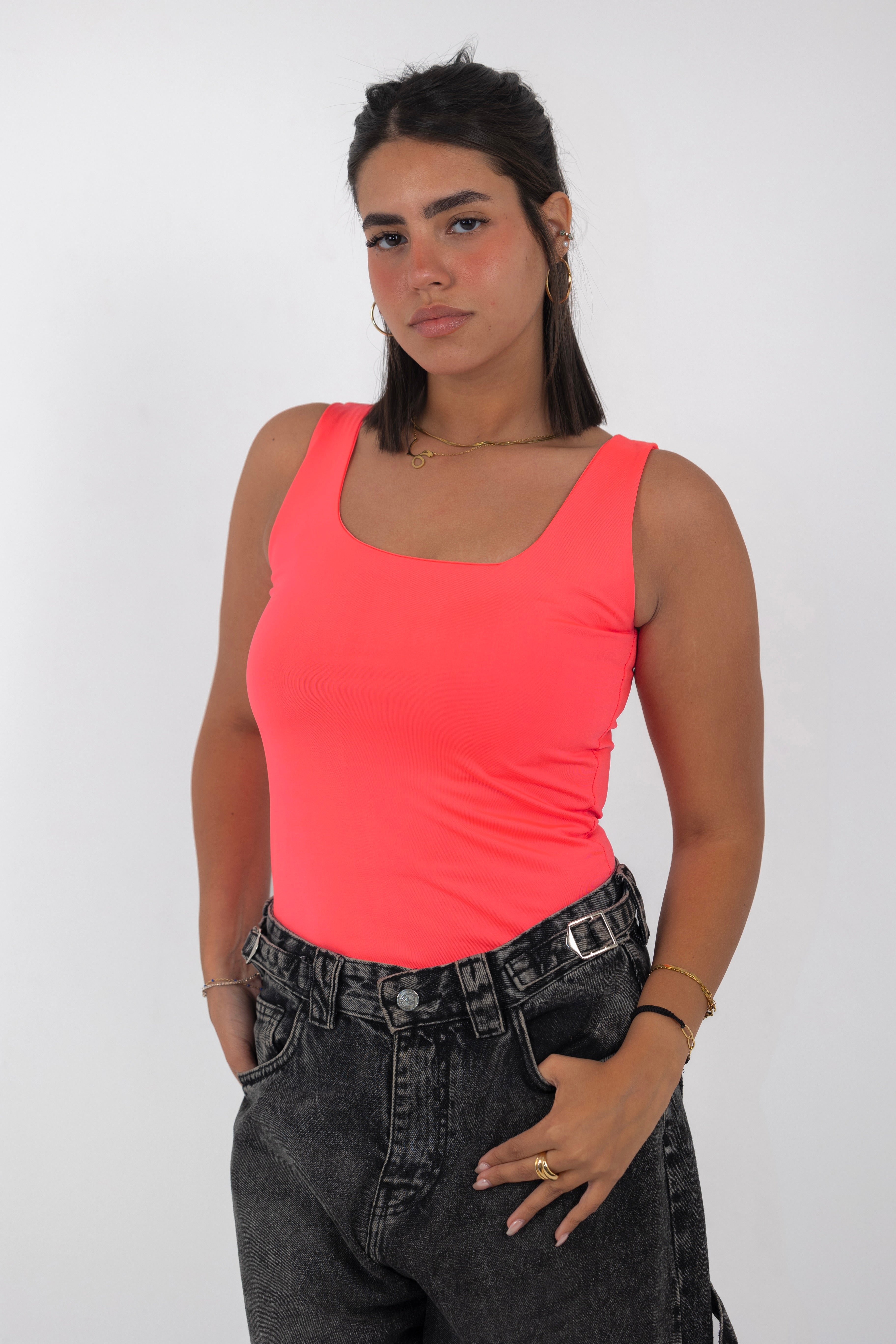 Basic top in hot pink