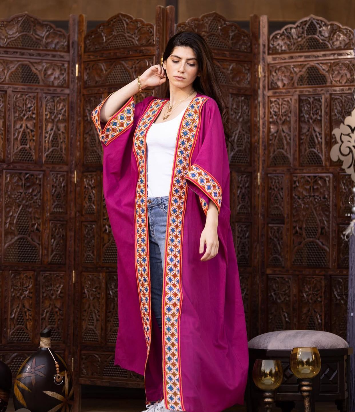 Fushia Aura kaftan