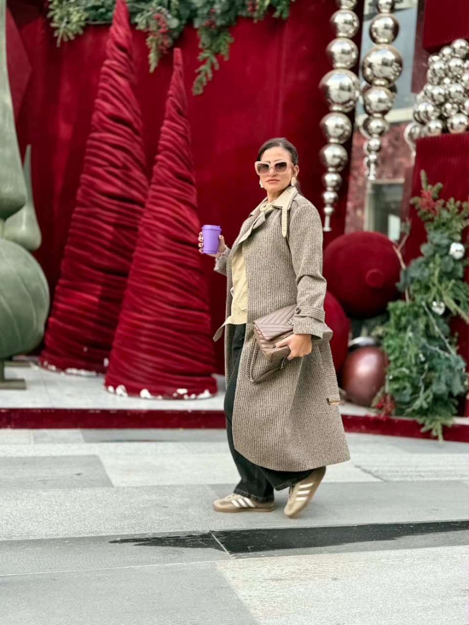 Bold Dots Beige Coat