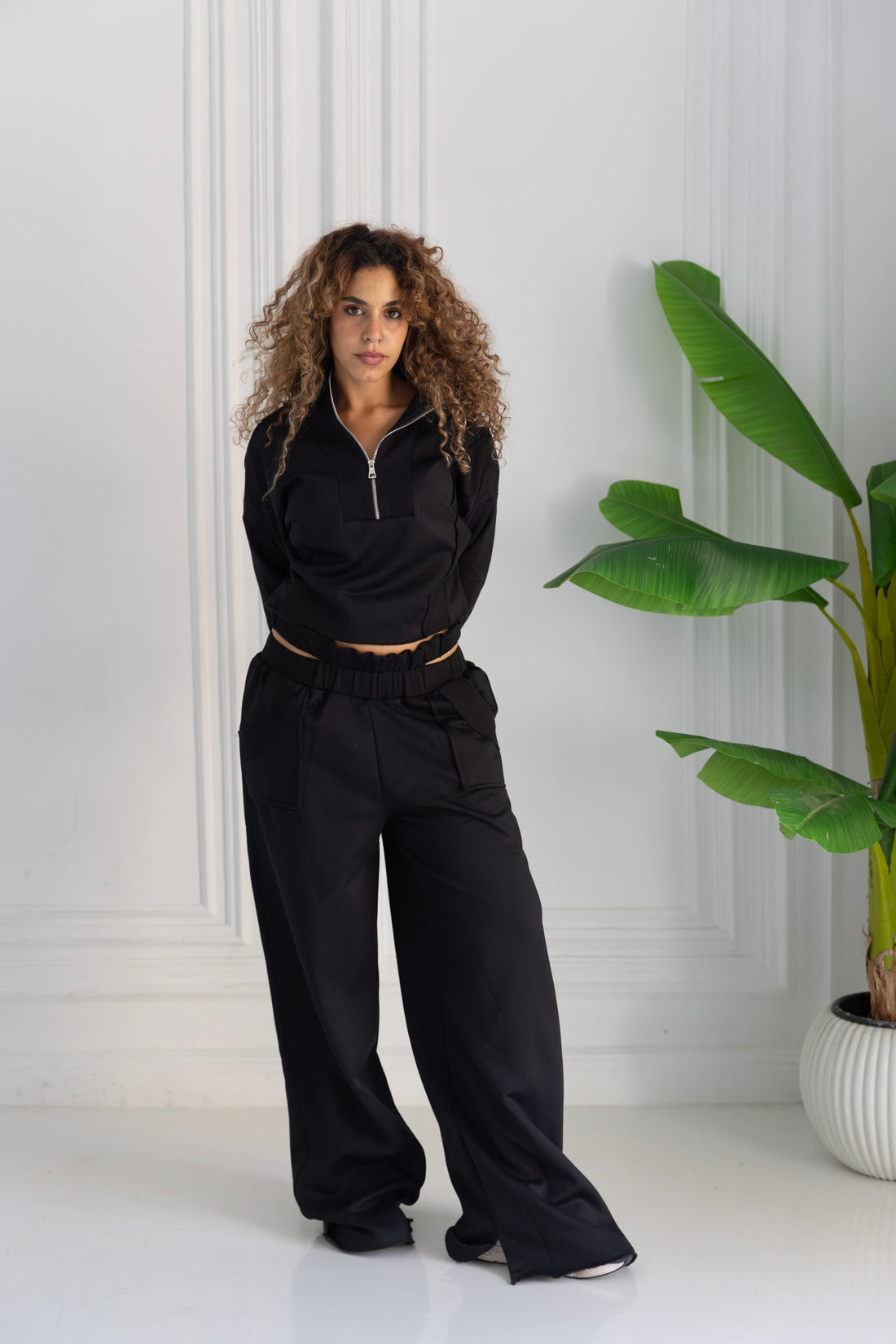 CROPPED QUARTER ZIP