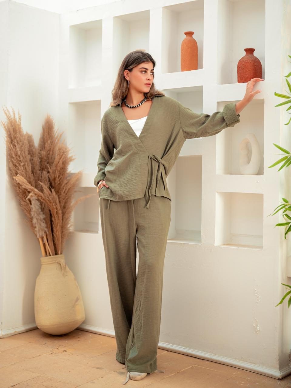 Olive Breeze Wrap set