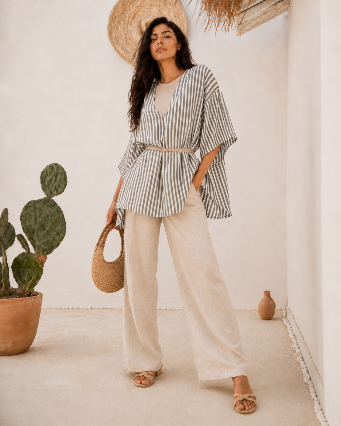 Linen Stripe Blouse