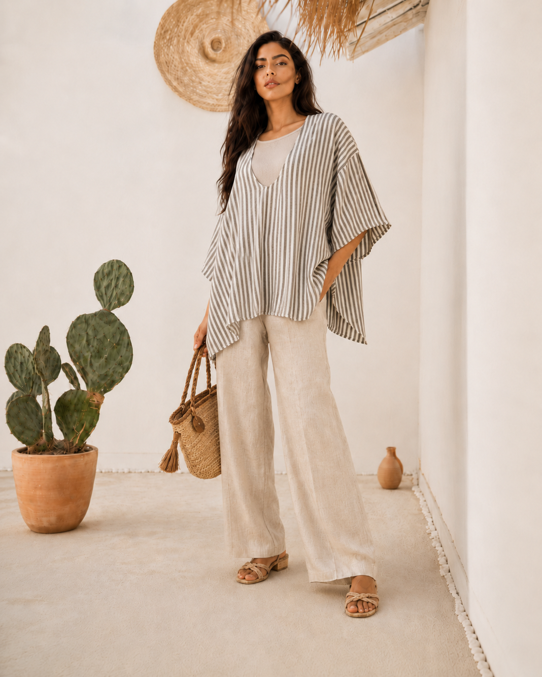 Linen Stripe Blouse