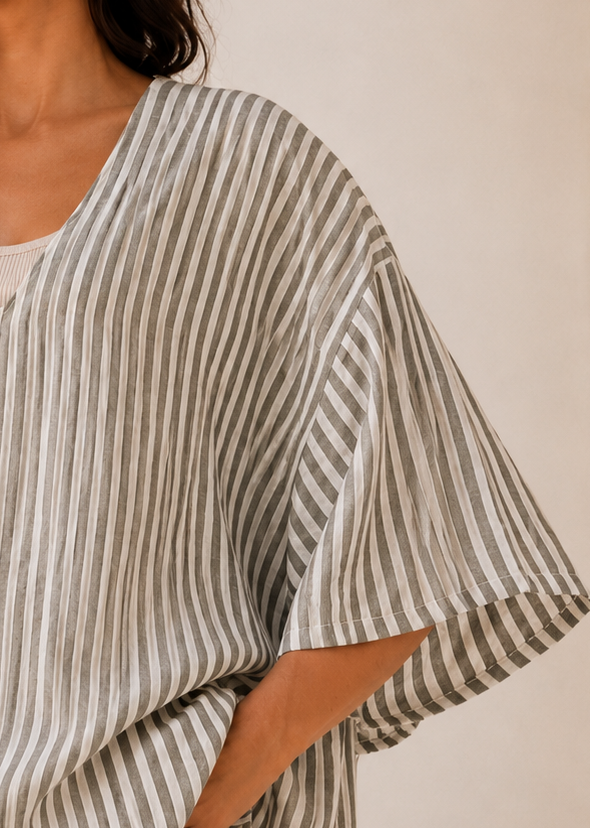 Linen Stripe Blouse